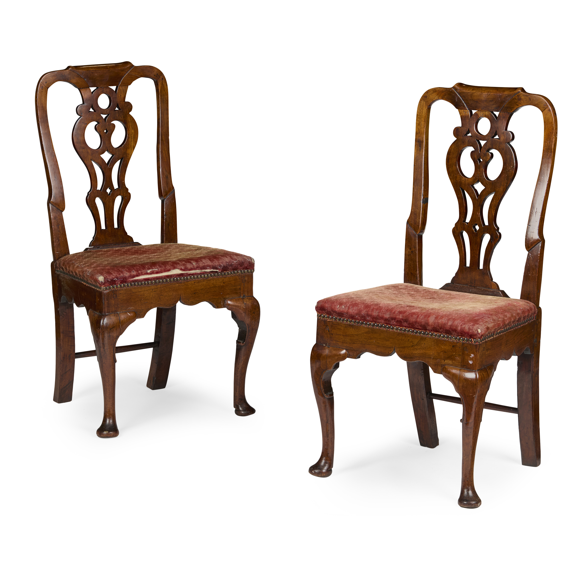 PAIR OF GEORGE II WALNUT SIDE CHAIRS