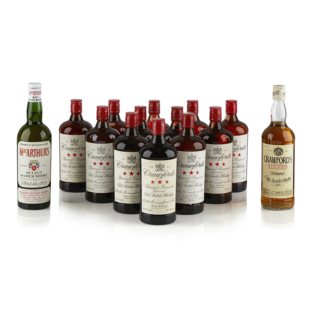 TWELVE BOTTLES OF CRAWFORD'S THREE STAR SPECIAL RESERVE (1970S)