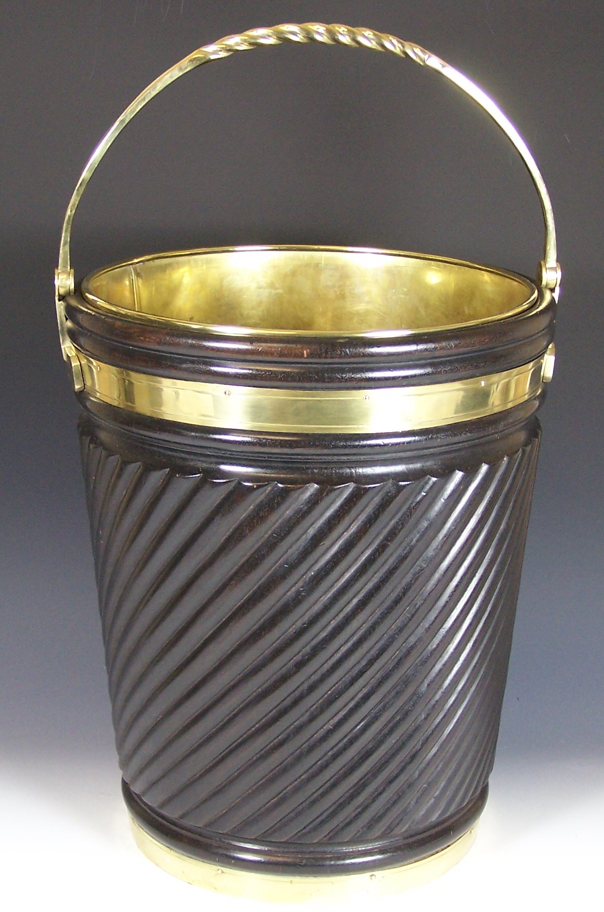 SOLD FOR £1,750 A pair of modern mahogany peat buckets,