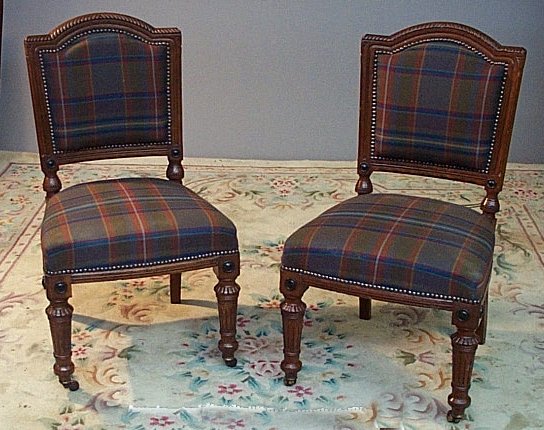 A set of six mahogany dining chairs
