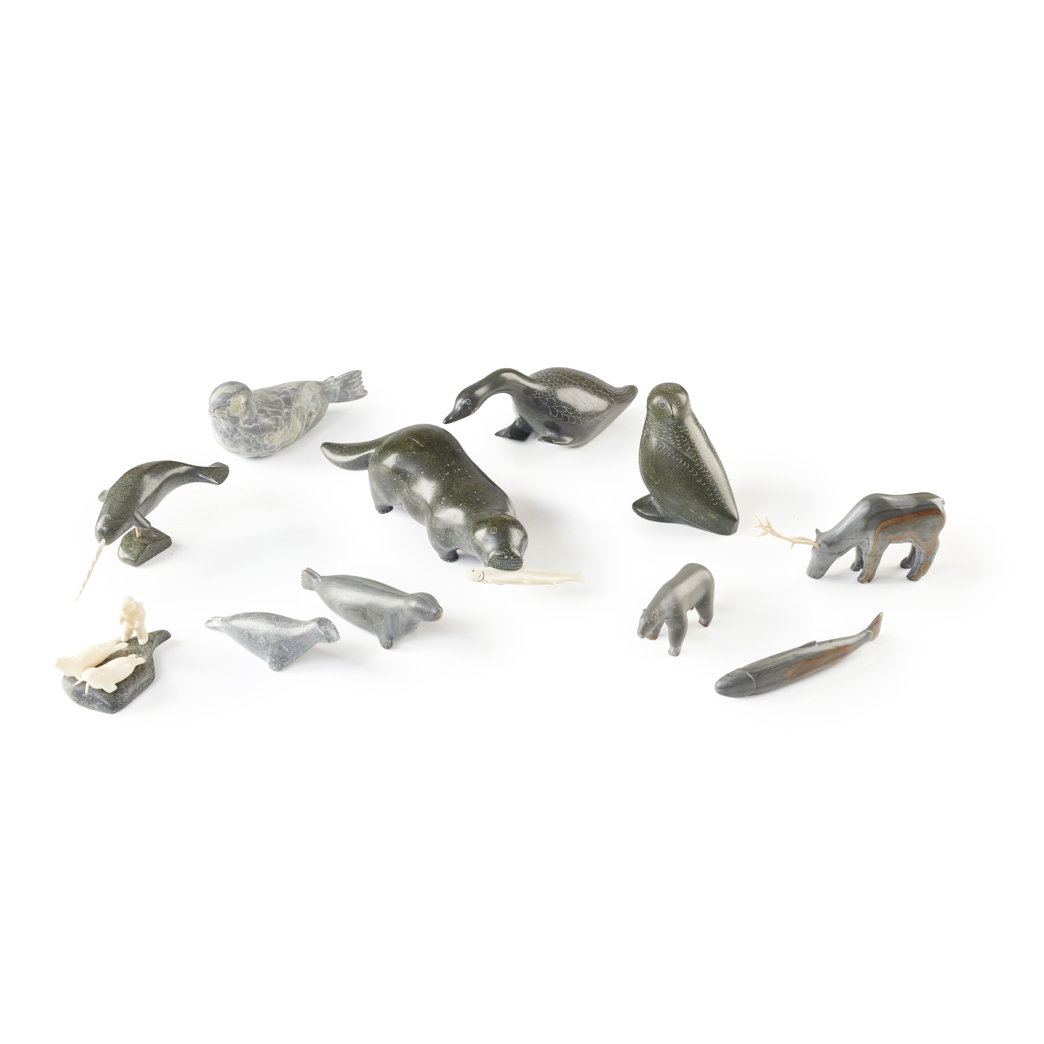 SELECTION OF INUIT CARVINGS