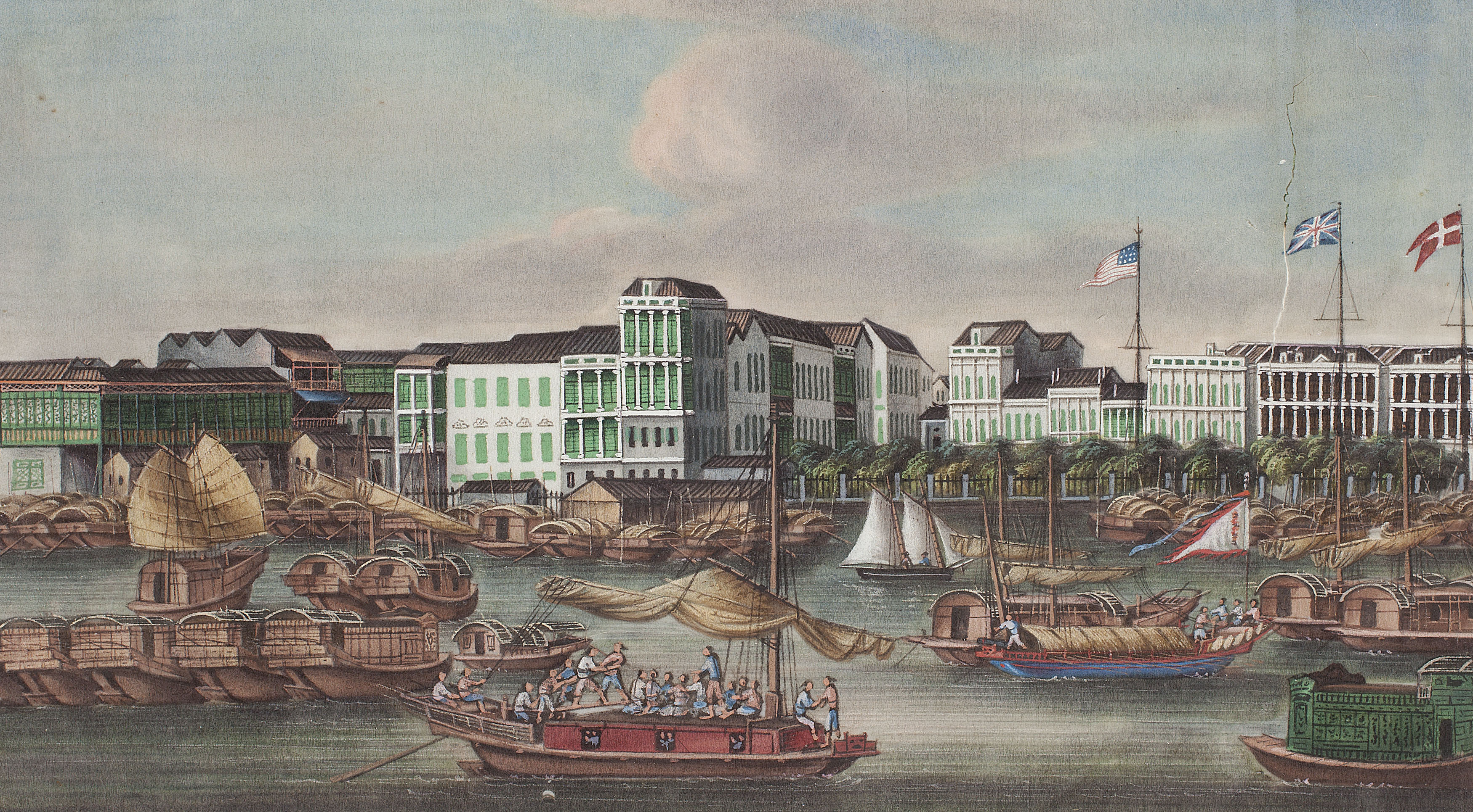 TWO CHINA TRADE PAINTINGS