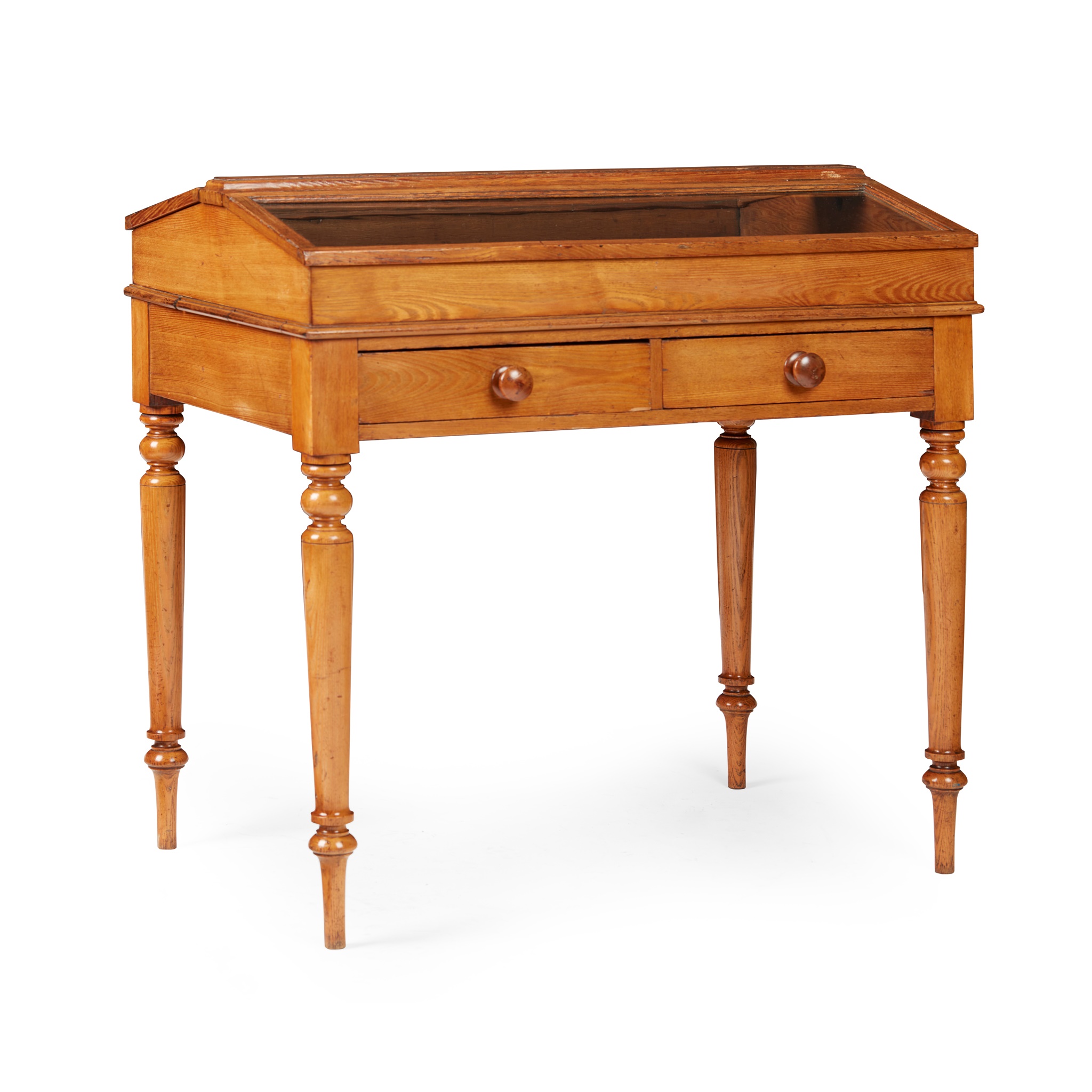 VICTORIAN ASH DOUBLE-SIDED DISPLAY TABLE