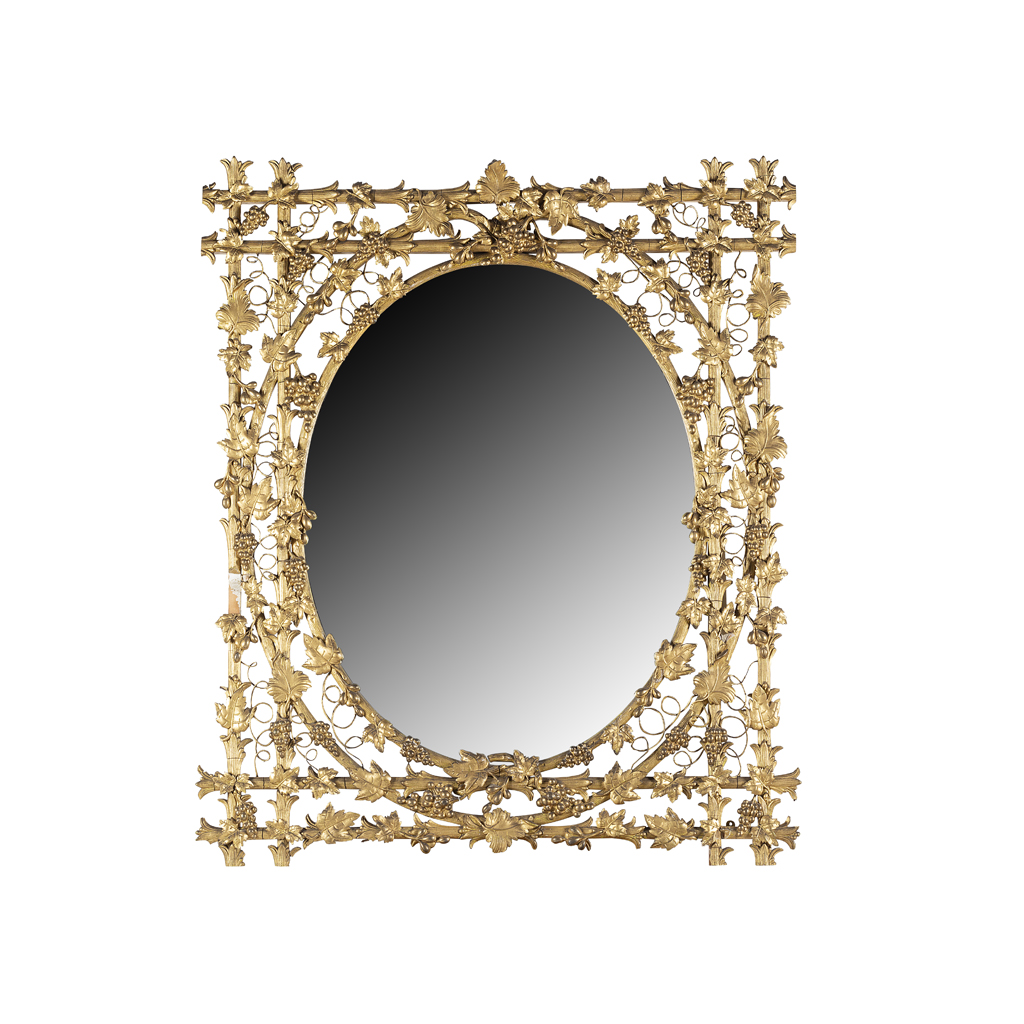 VICTORIAN GILTWOOD AND GESSO MIRROR