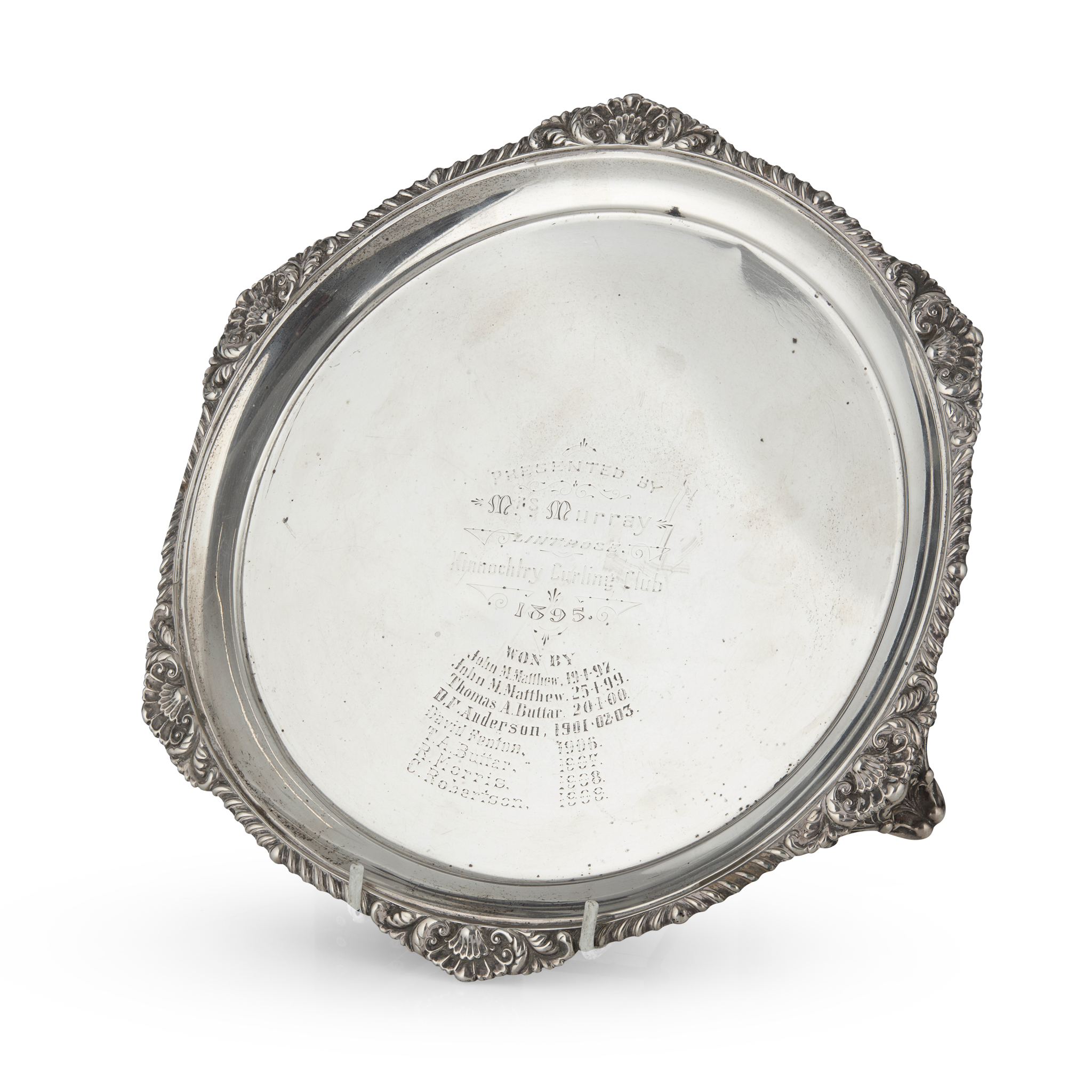 A VICTORIAN SALVER - KINNOCHTRY CURLING CLUB INTEREST