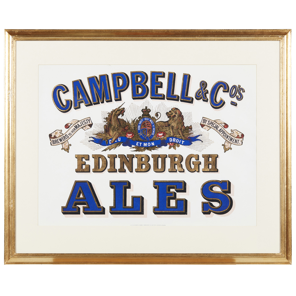 A GROUP OF THREE VICTORIAN BEER ADVERTISING SHEETS