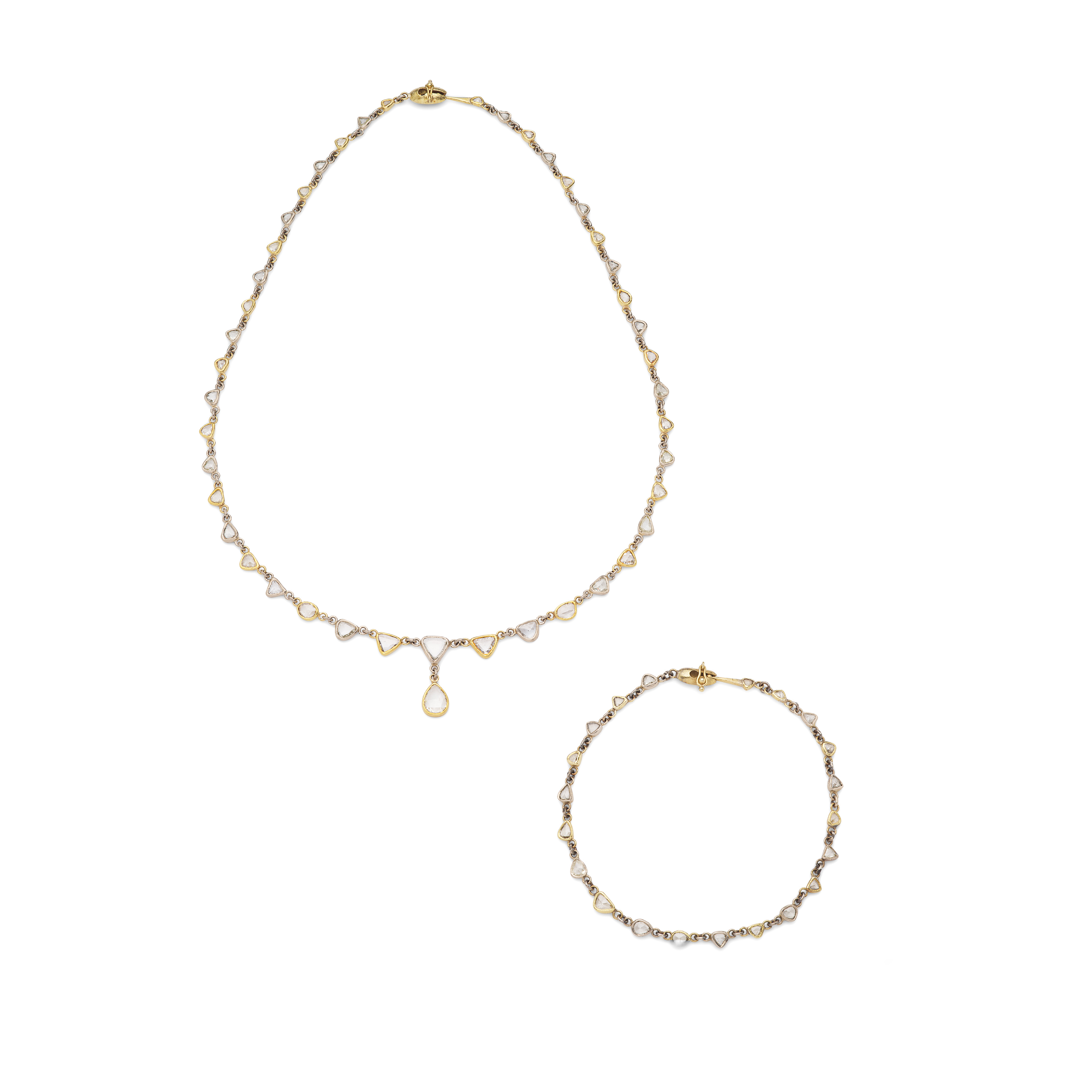 Poppy Dandiya: A diamond bracelet and necklace suite