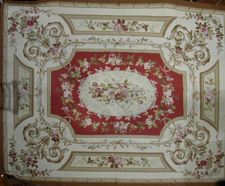 An Aubusson style needlework carpet,