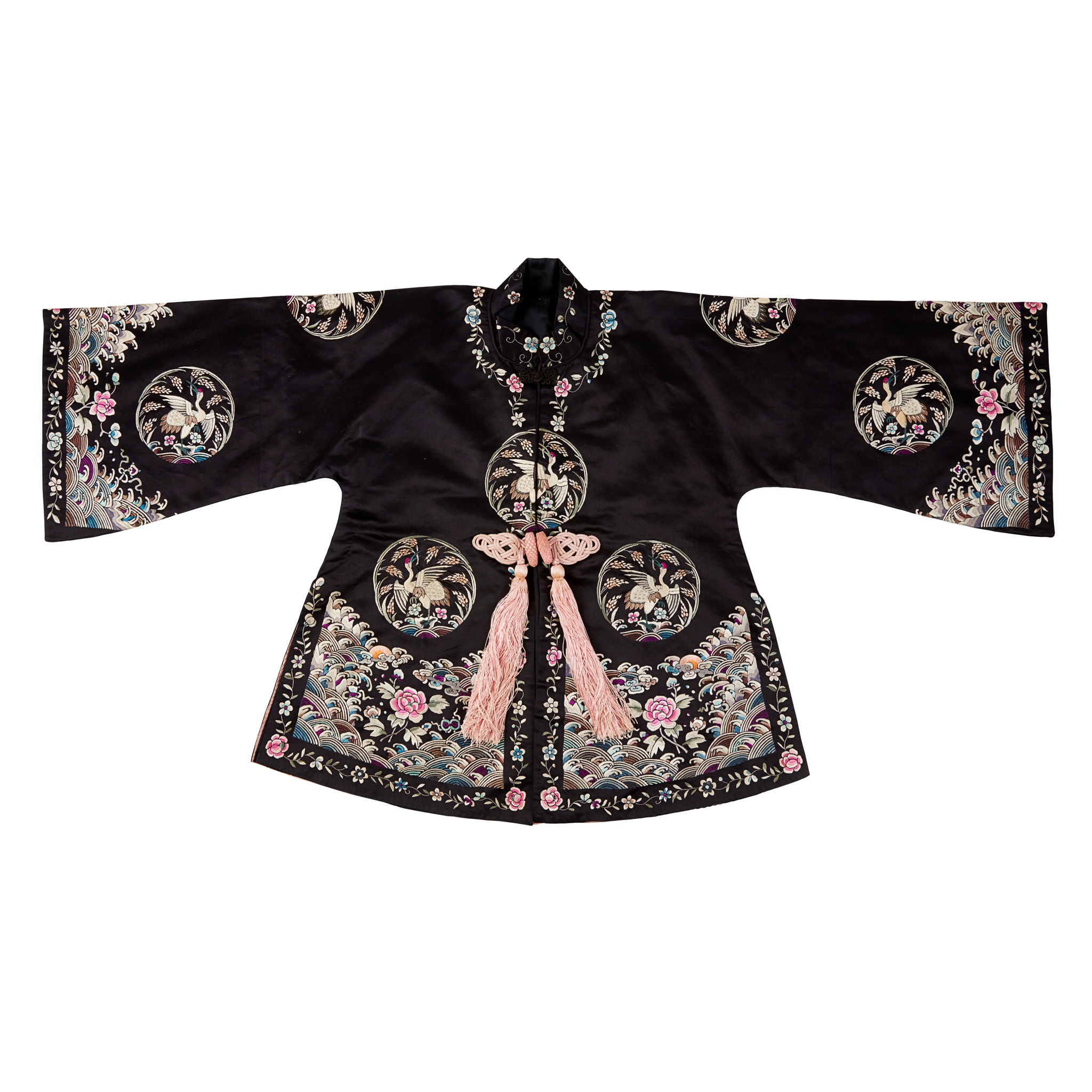 SILK EMBROIDERED LADY'S SHORT ROBE