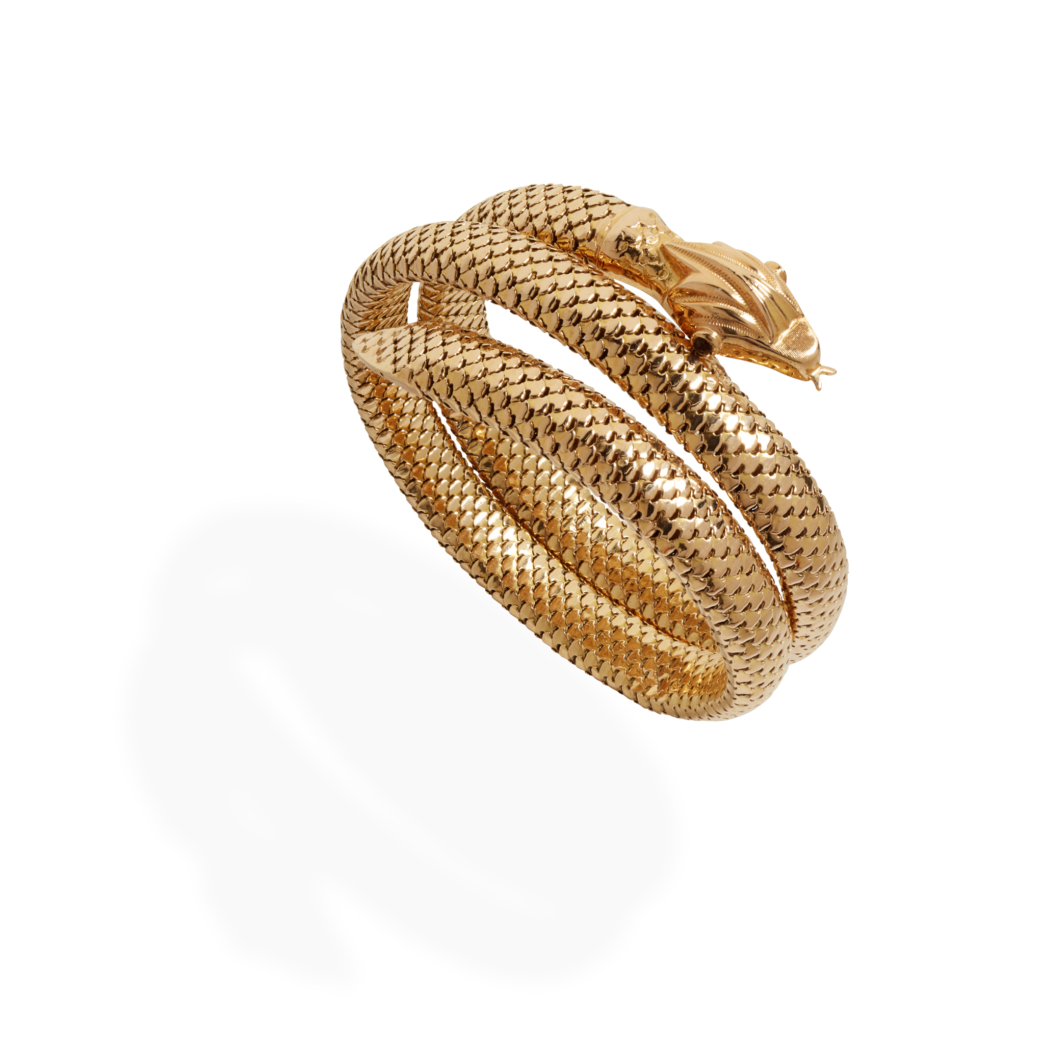 A coiled snake bangle