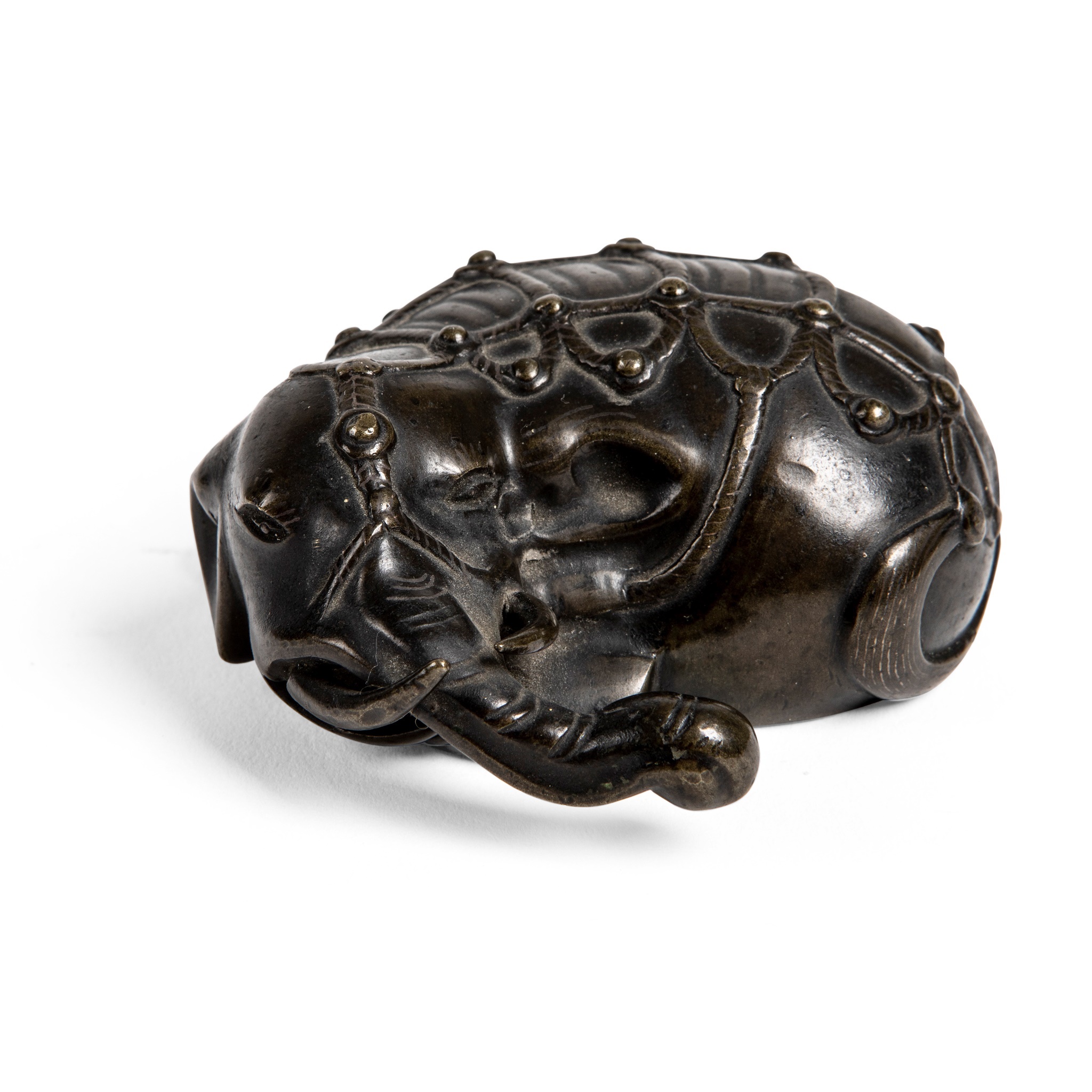 BRONZE PAPERWEIGHT OF AN ELEPHANT