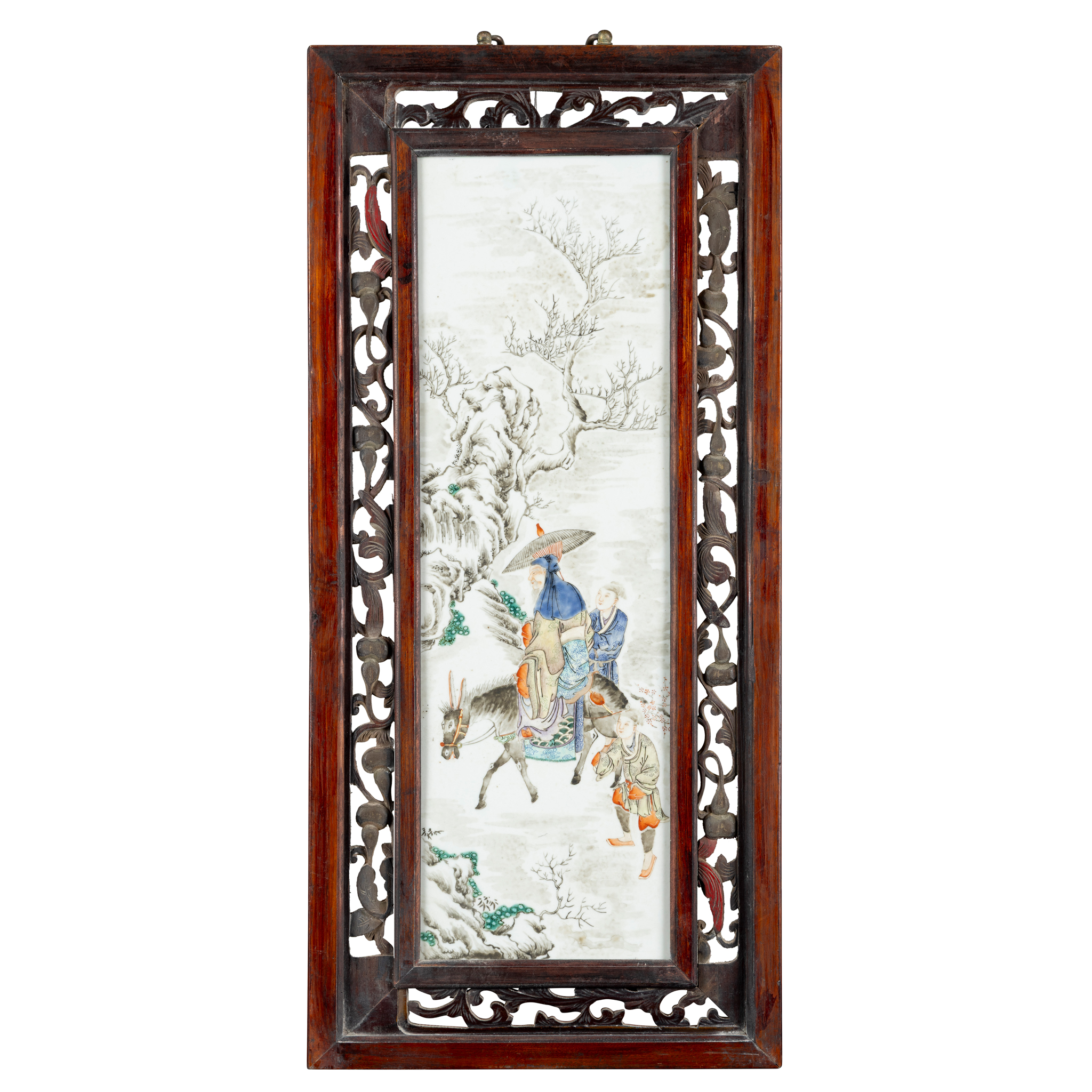 CHINESE FAMILLE ROSE PORCELAIN PLAQUE