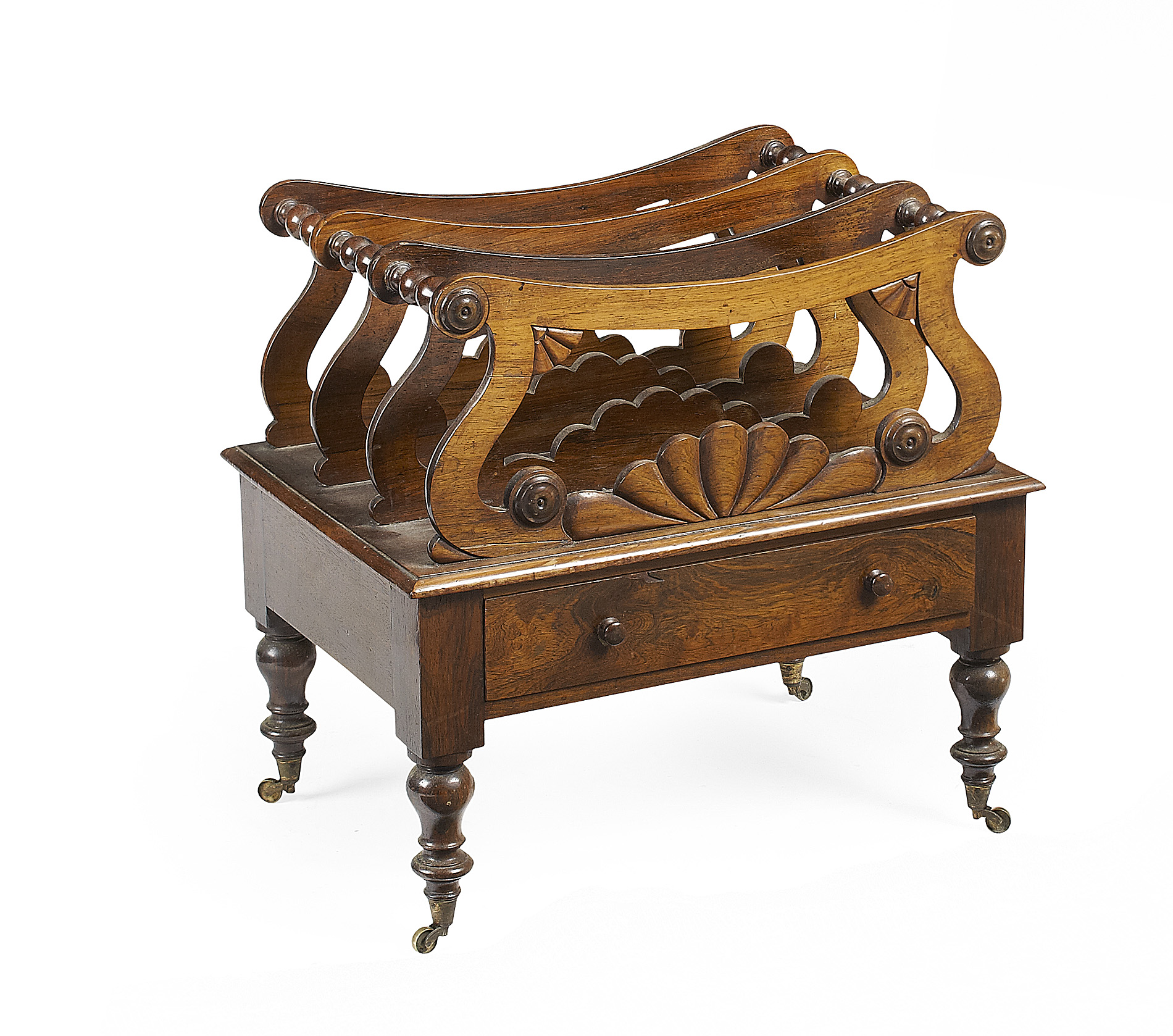 VICTORIAN ROSEWOOD CANTERBURY