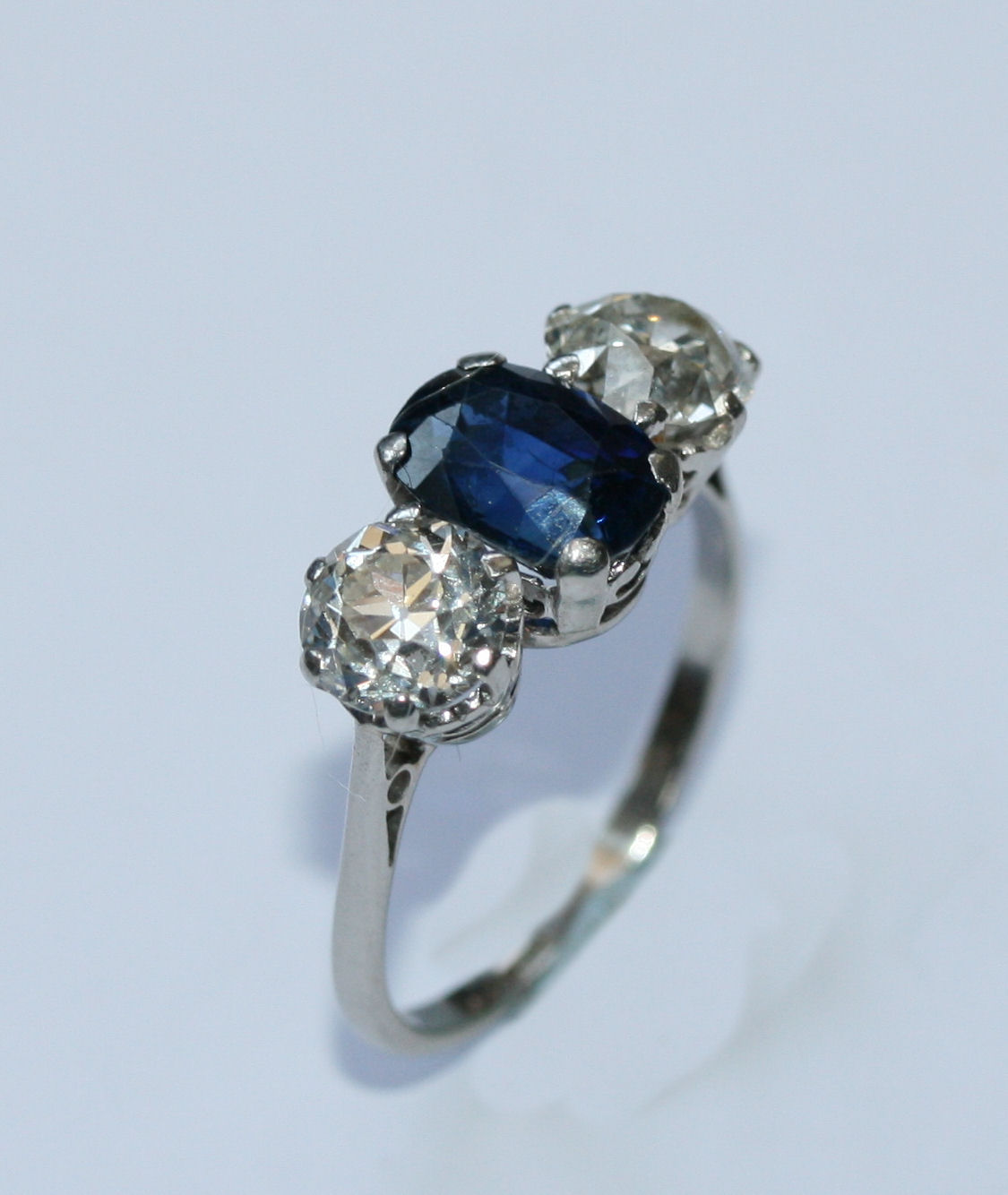 A sapphire and diamond ring