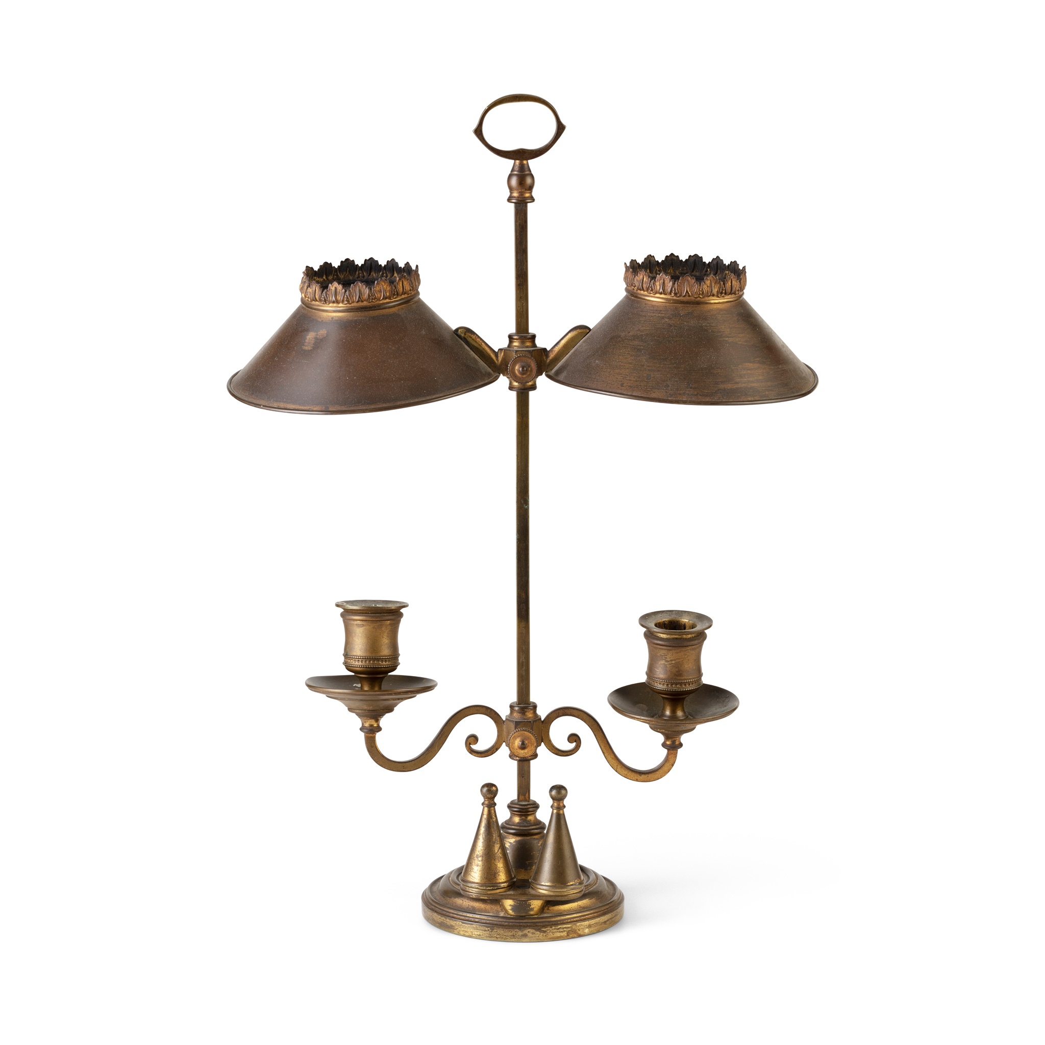 REGENCY DOUBLE ARM BRASS STUDENT'S LAMP