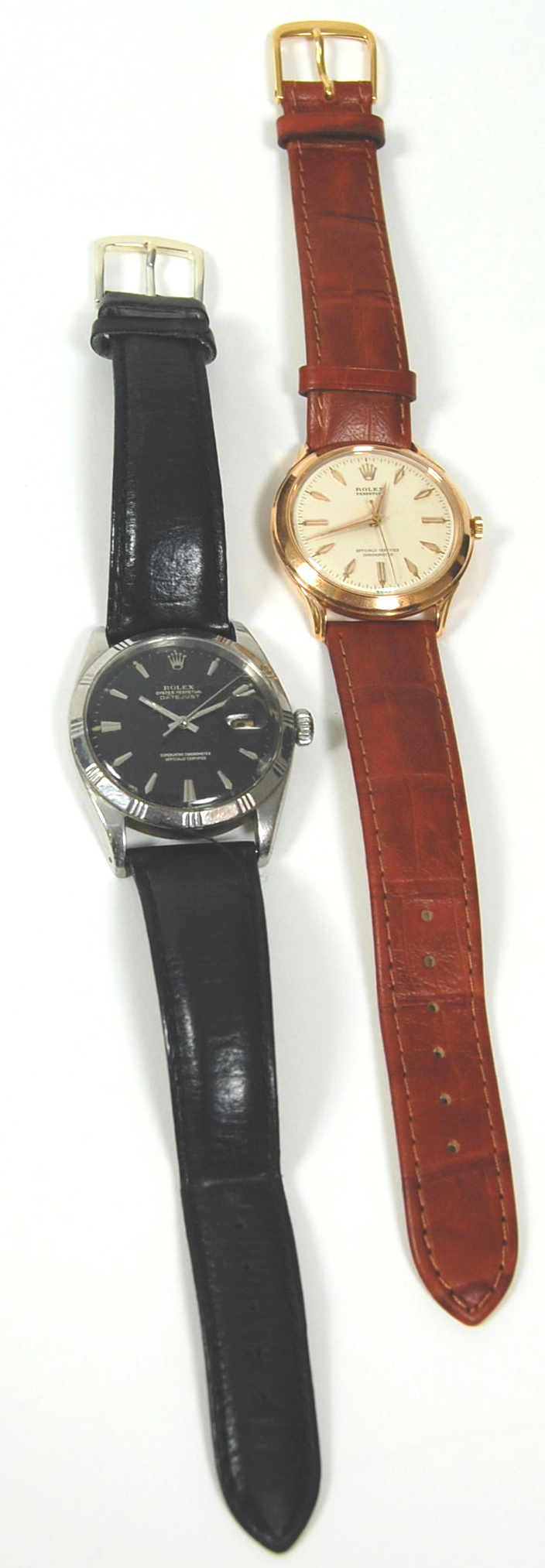 ROLEX - a 1960's gentleman's gold wrist watch,