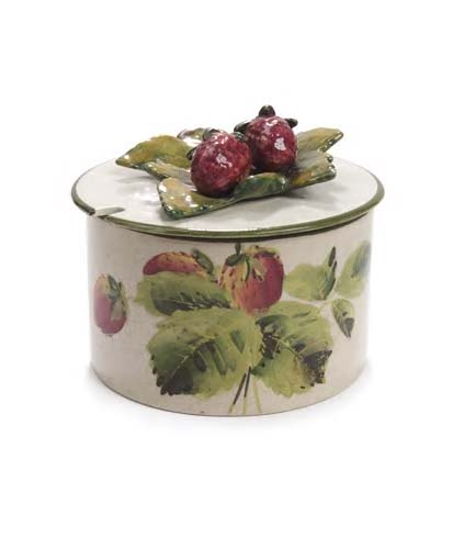 A Wemyss preserve jar and cover,