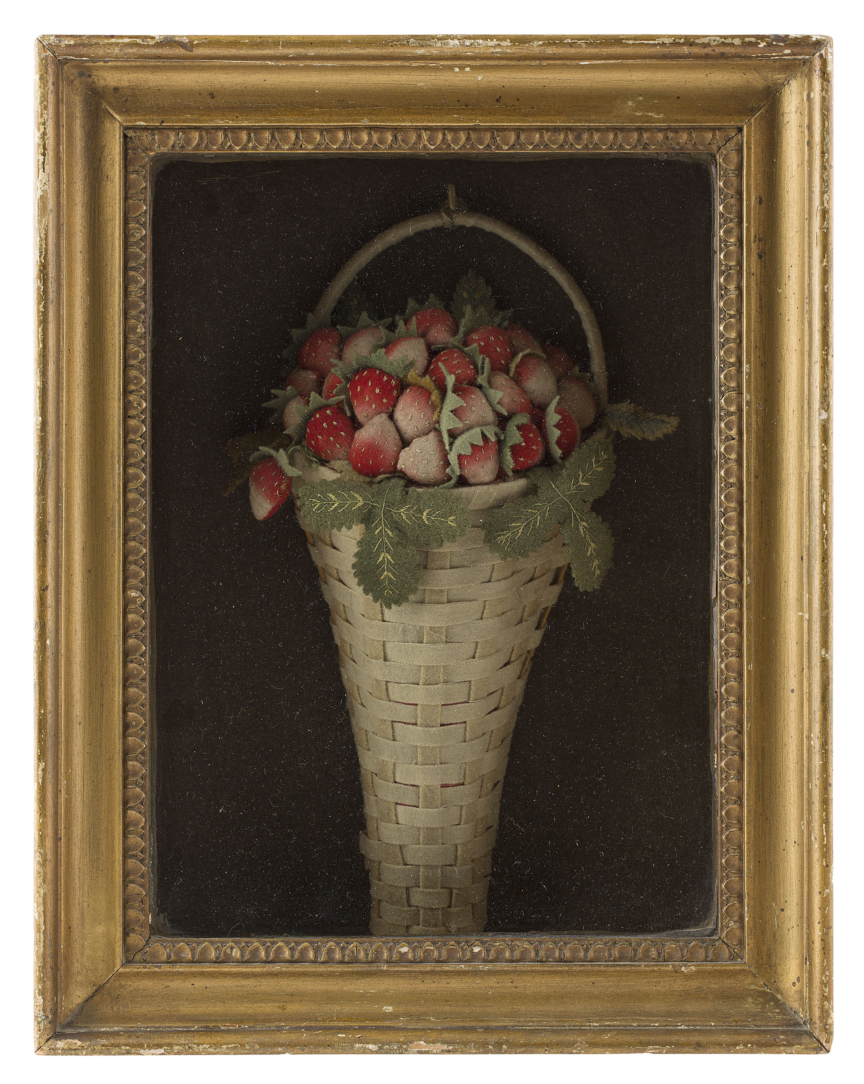 PAIR OF VICTORIAN FRAMED FELT STILL LIVES