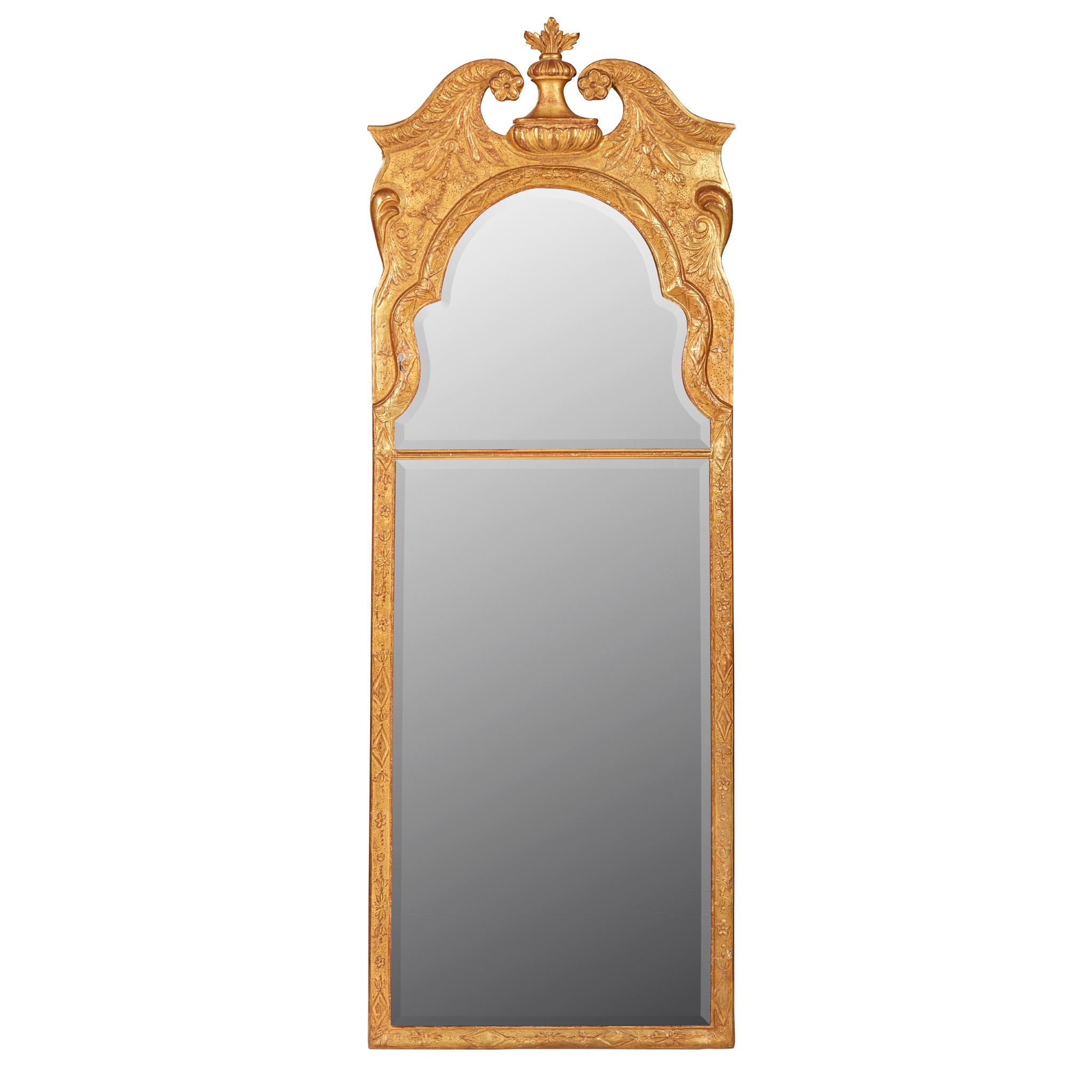 QUEEN ANNE GILTWOOD AND GESSO PIER MIRROR