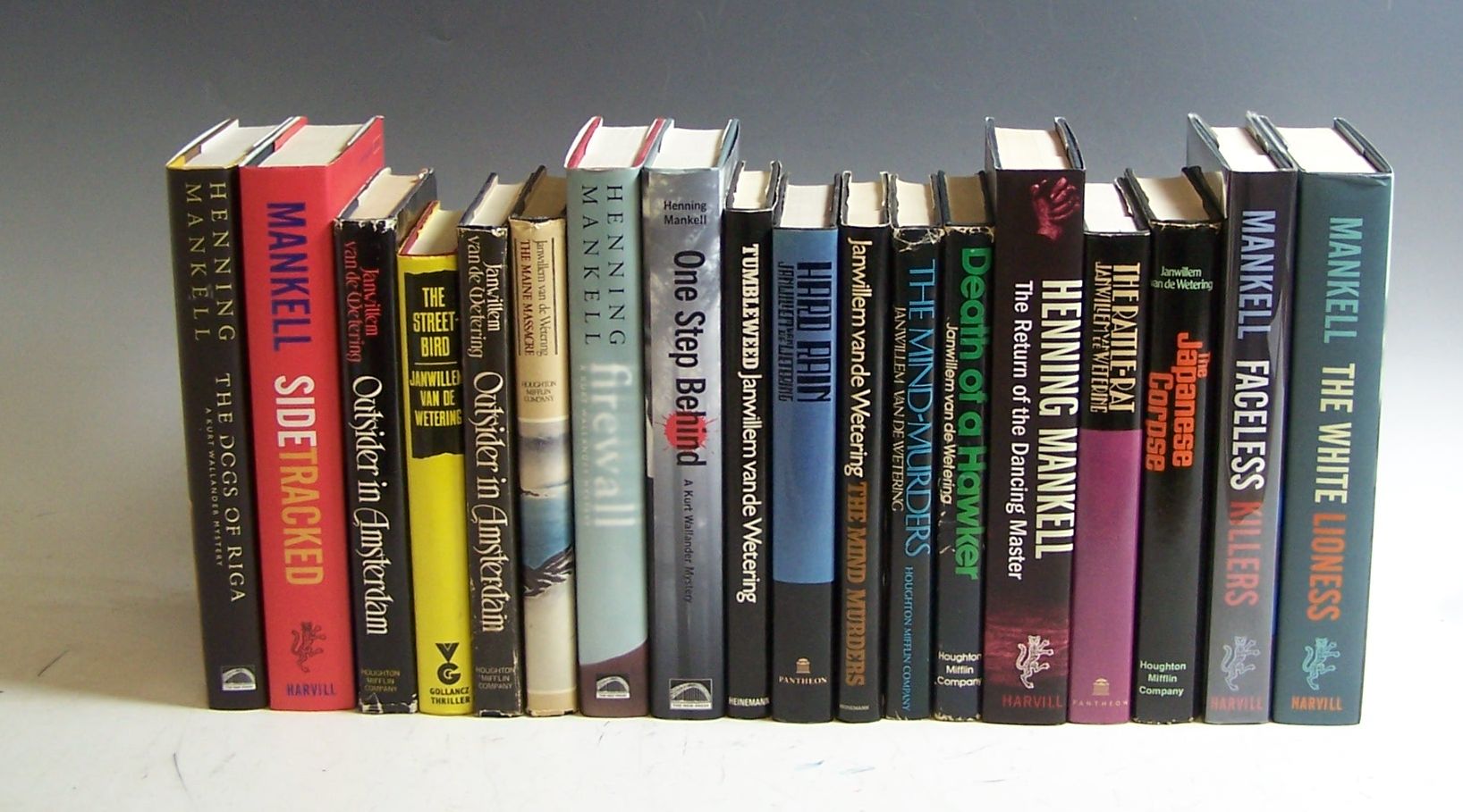 Detective fiction, Scandanavian and Dutch authors, including Mankell, Henning