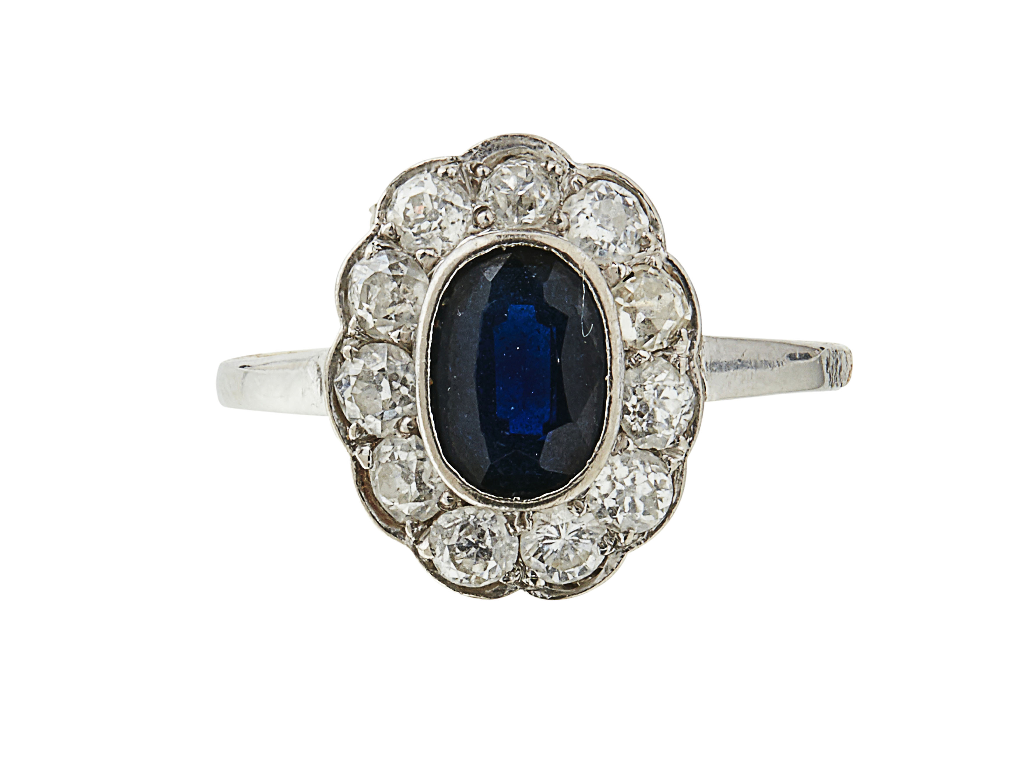 A sapphire and diamond ring