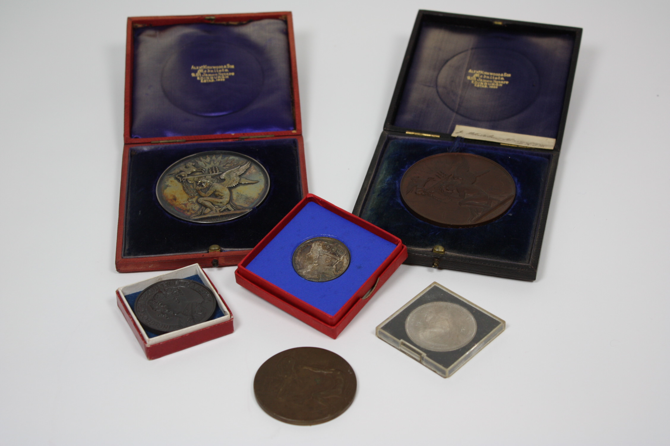 Two Royal Scottish Academy medallions