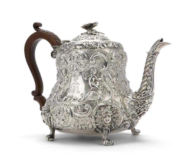A George III silver coffee pot Craddock and Reid, London 1819
