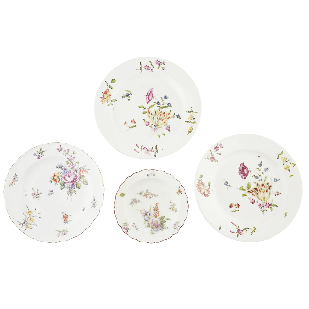 GROUP OF CHELSEA AND VIENNA PORCELAIN PLATES