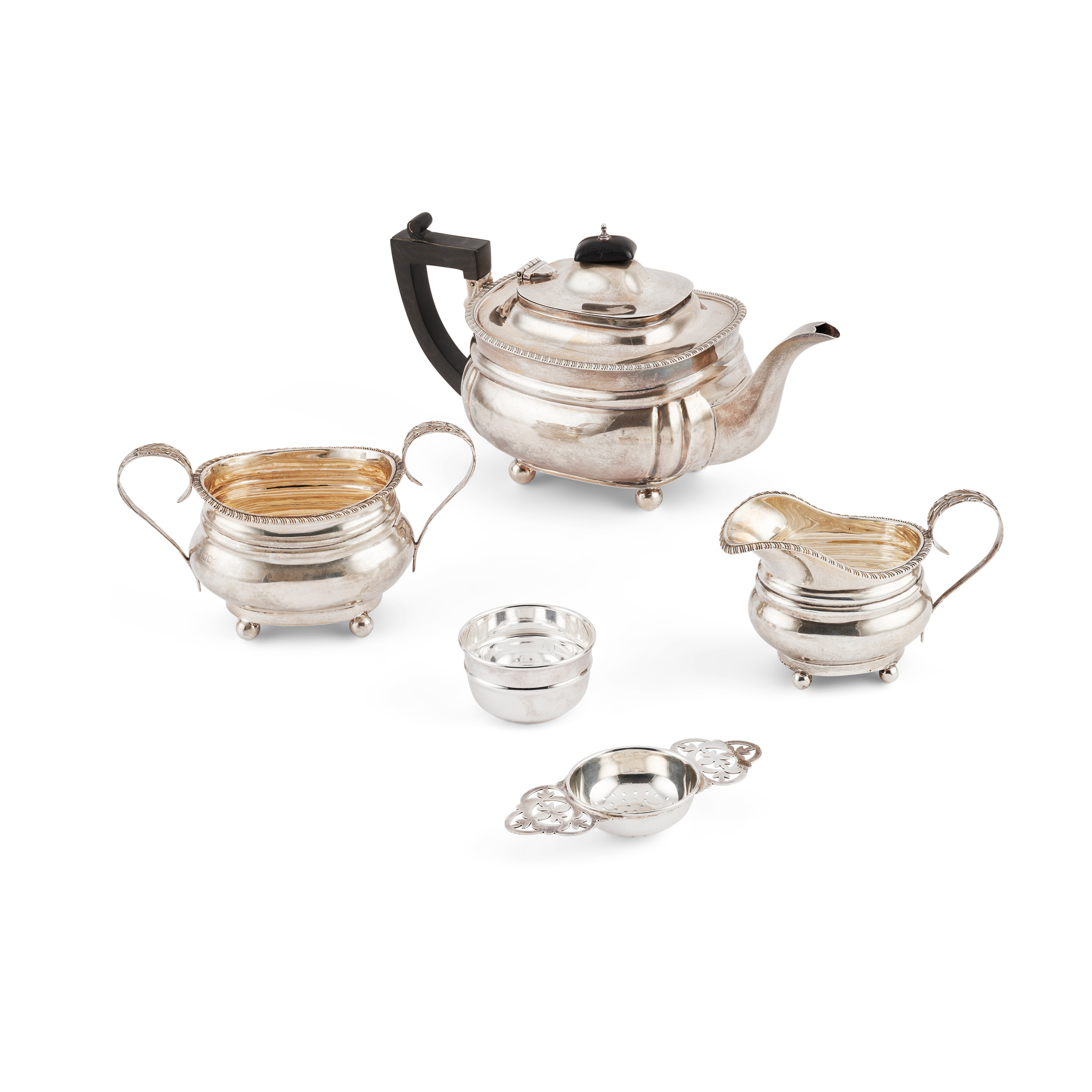 A 1920s THREE-PIECE TEA-SERVICE