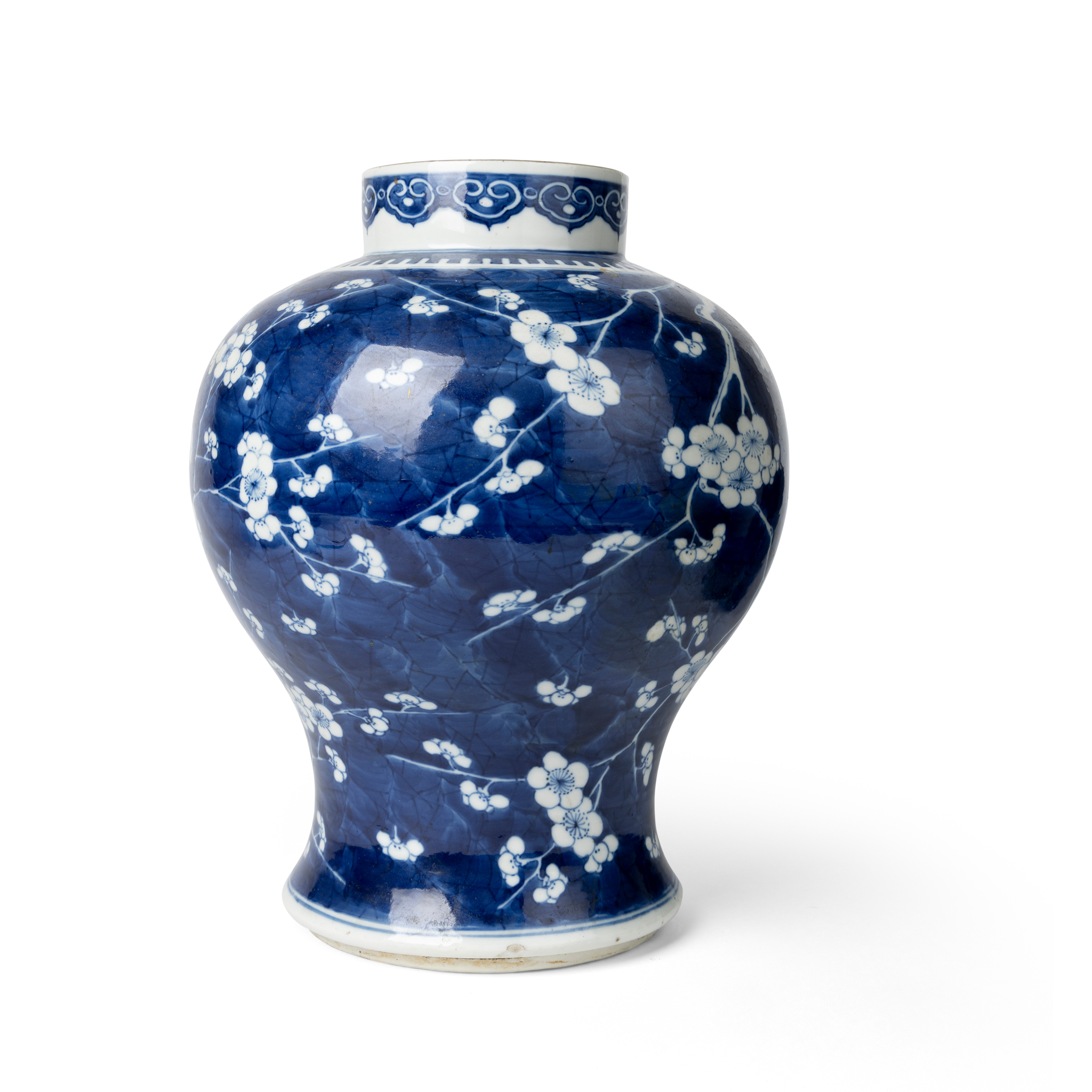 CHINESE BLUE AND WHITE BALUSTER VASE