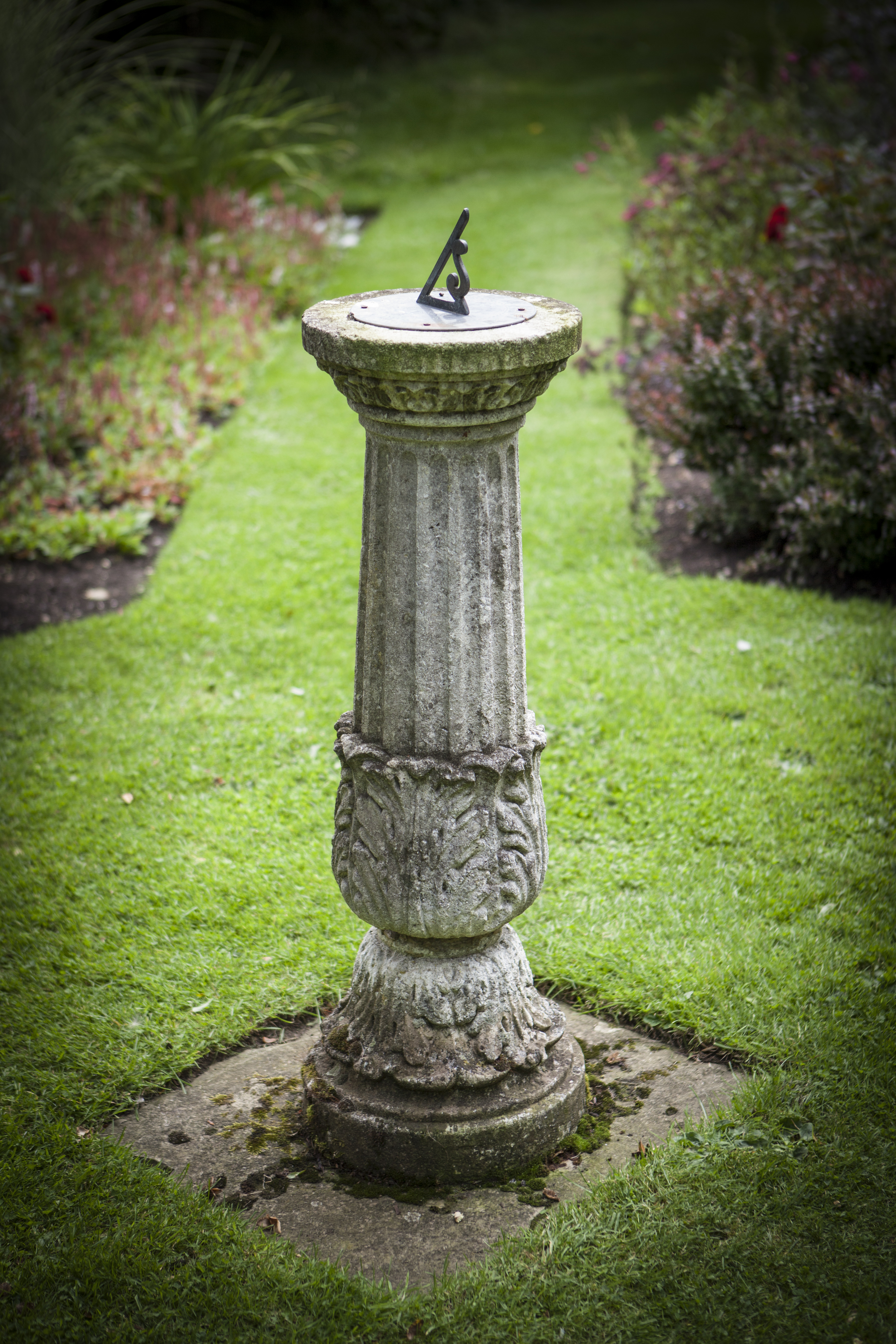 LIMESTONE AND BRONZE SUNDIAL