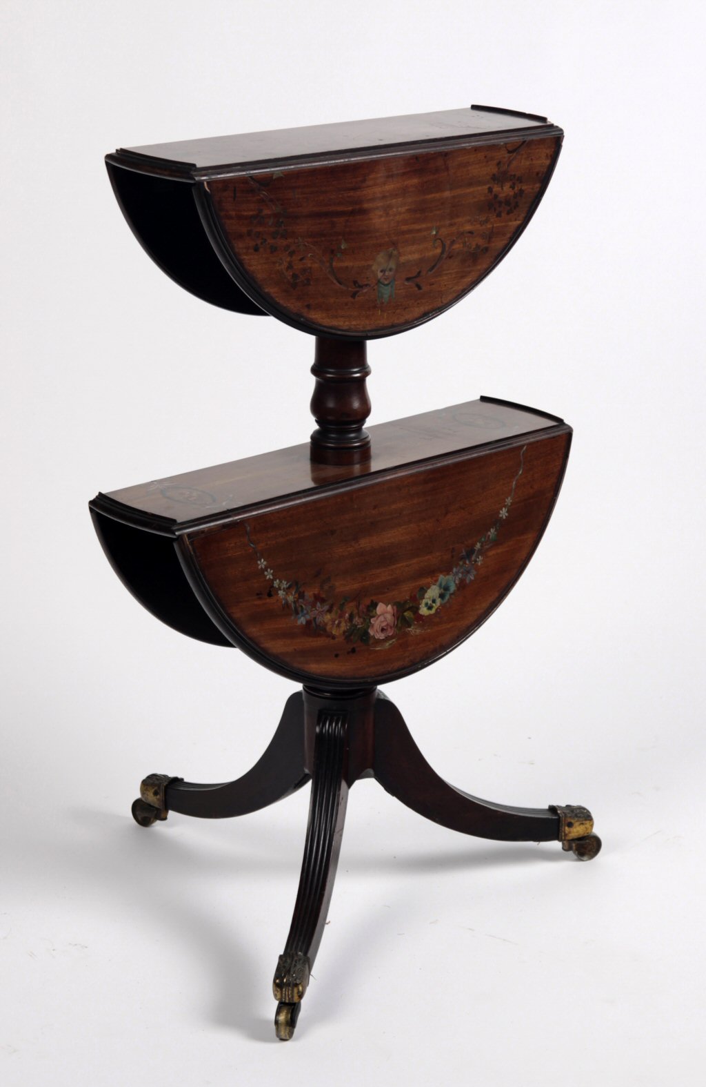 GEORGIAN MAHOGANY DROP FLAP DUMB WAITER