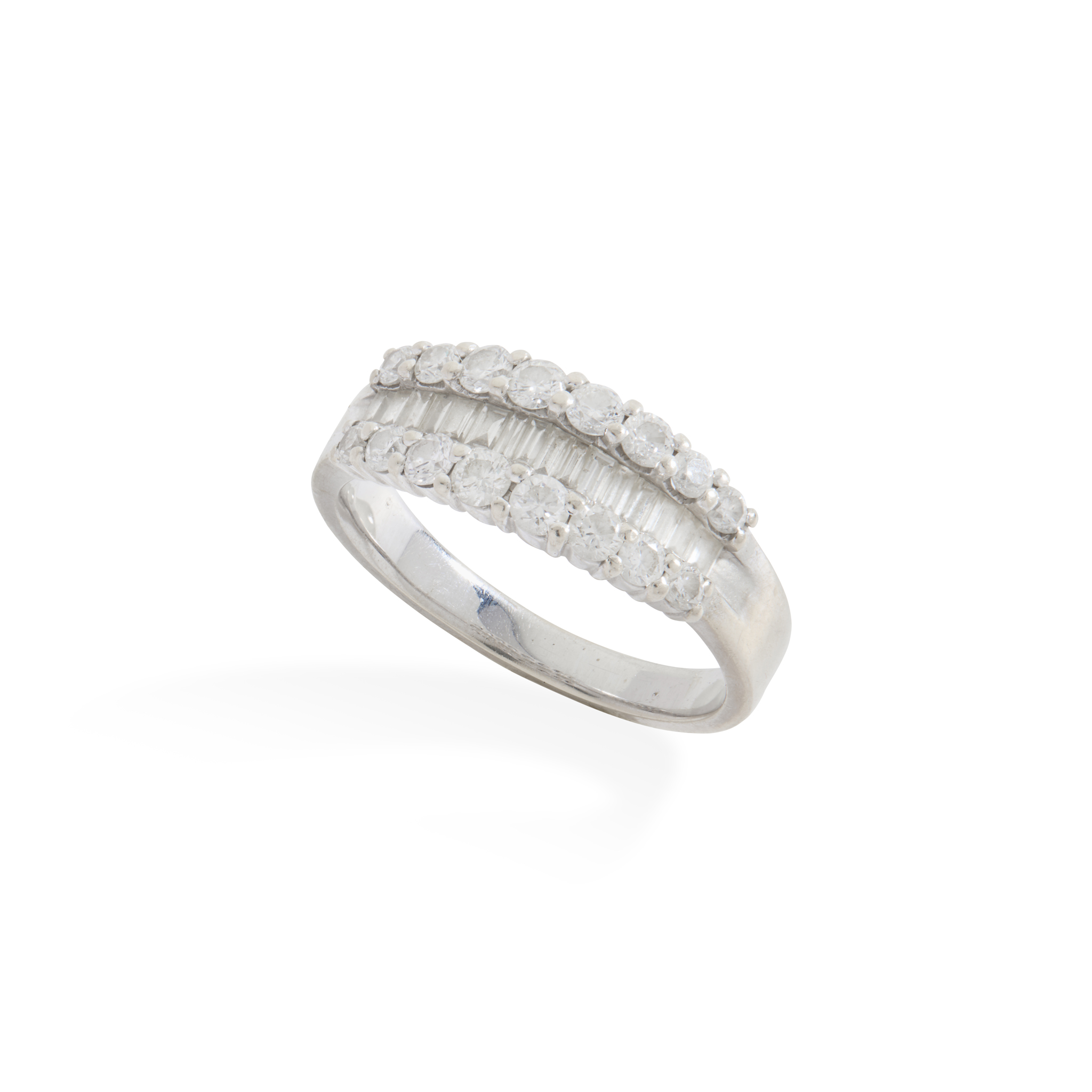 A diamond half-eternity ring