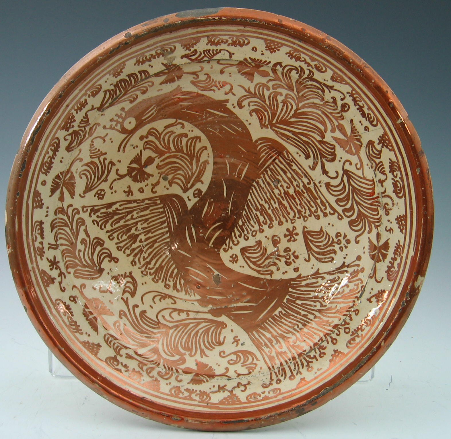 A Hispano-Moresque earthenware deep charger,