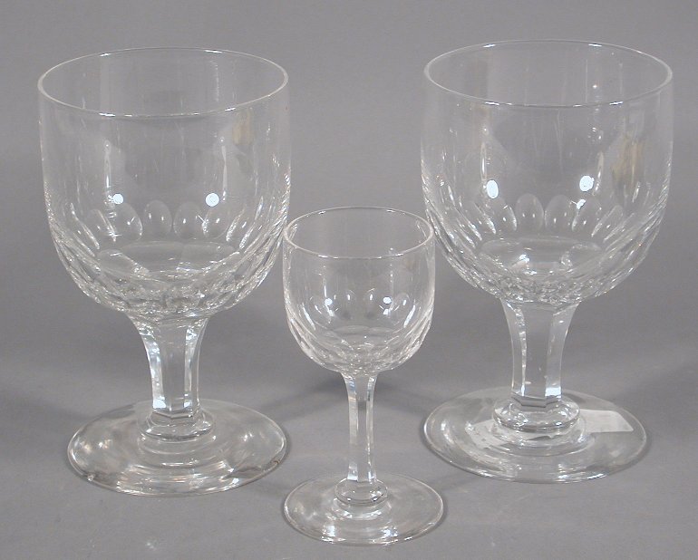 A set of six late Victorian glass rummers