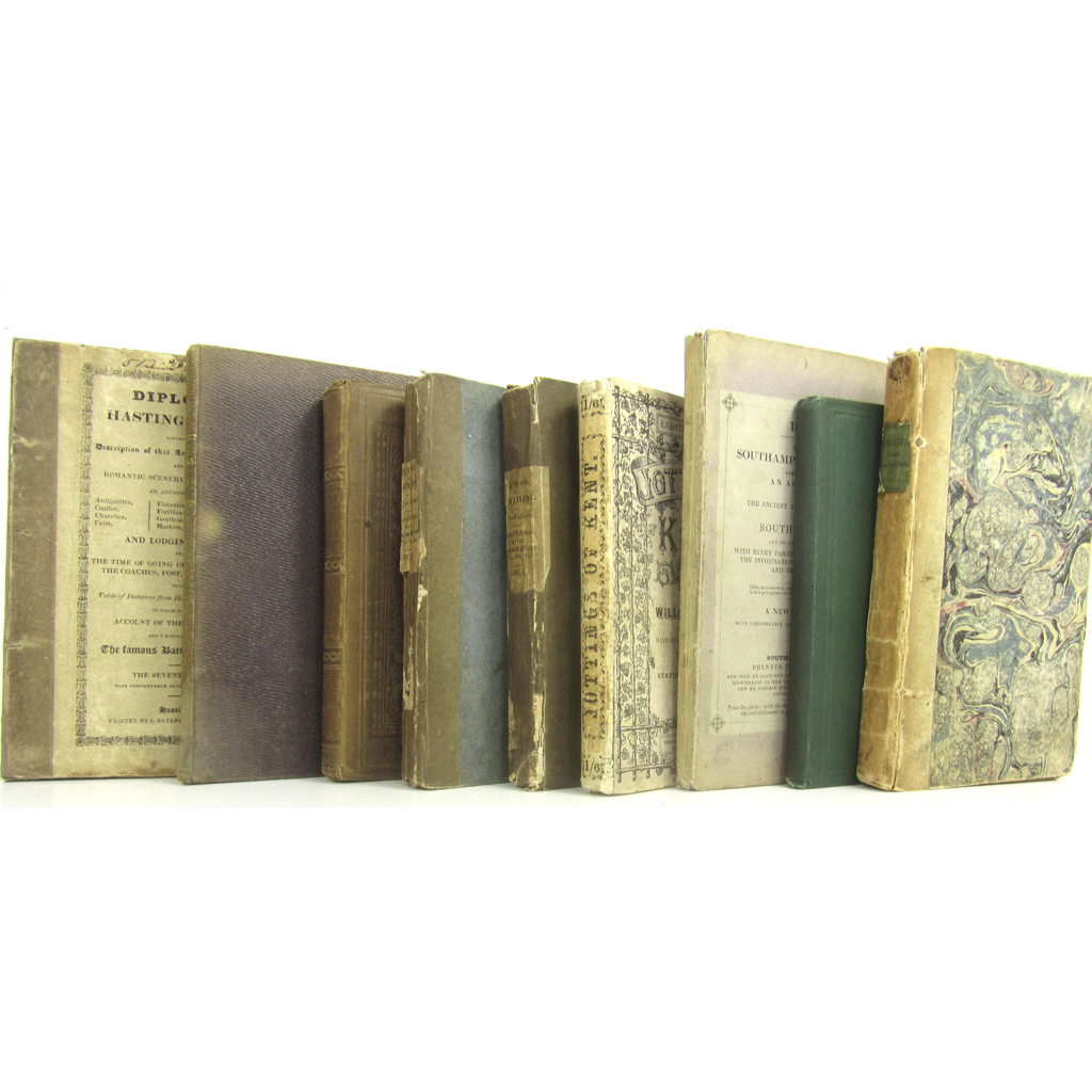 Sussex, Kent and Hampshire guides, 9 volumes, including Evans, John