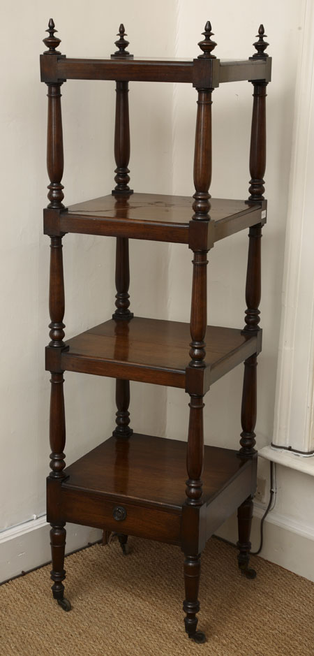 A late Regency mahogany whatnot