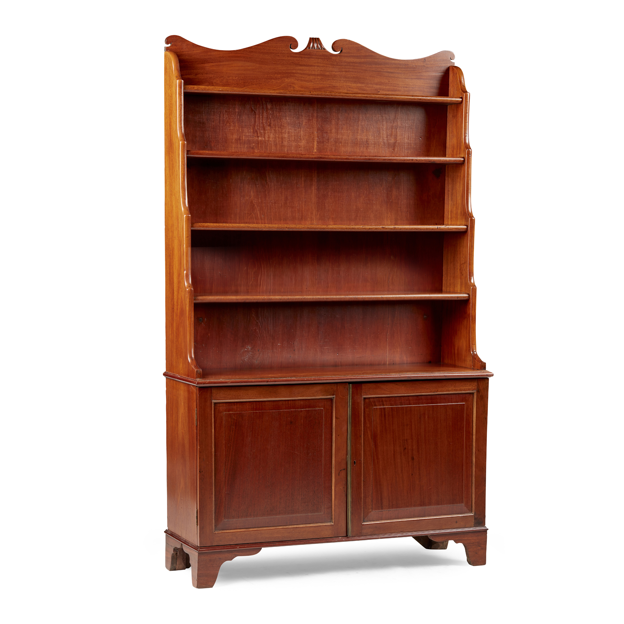 REGENCY MAHOGANY WATERFALL BOOKCASE