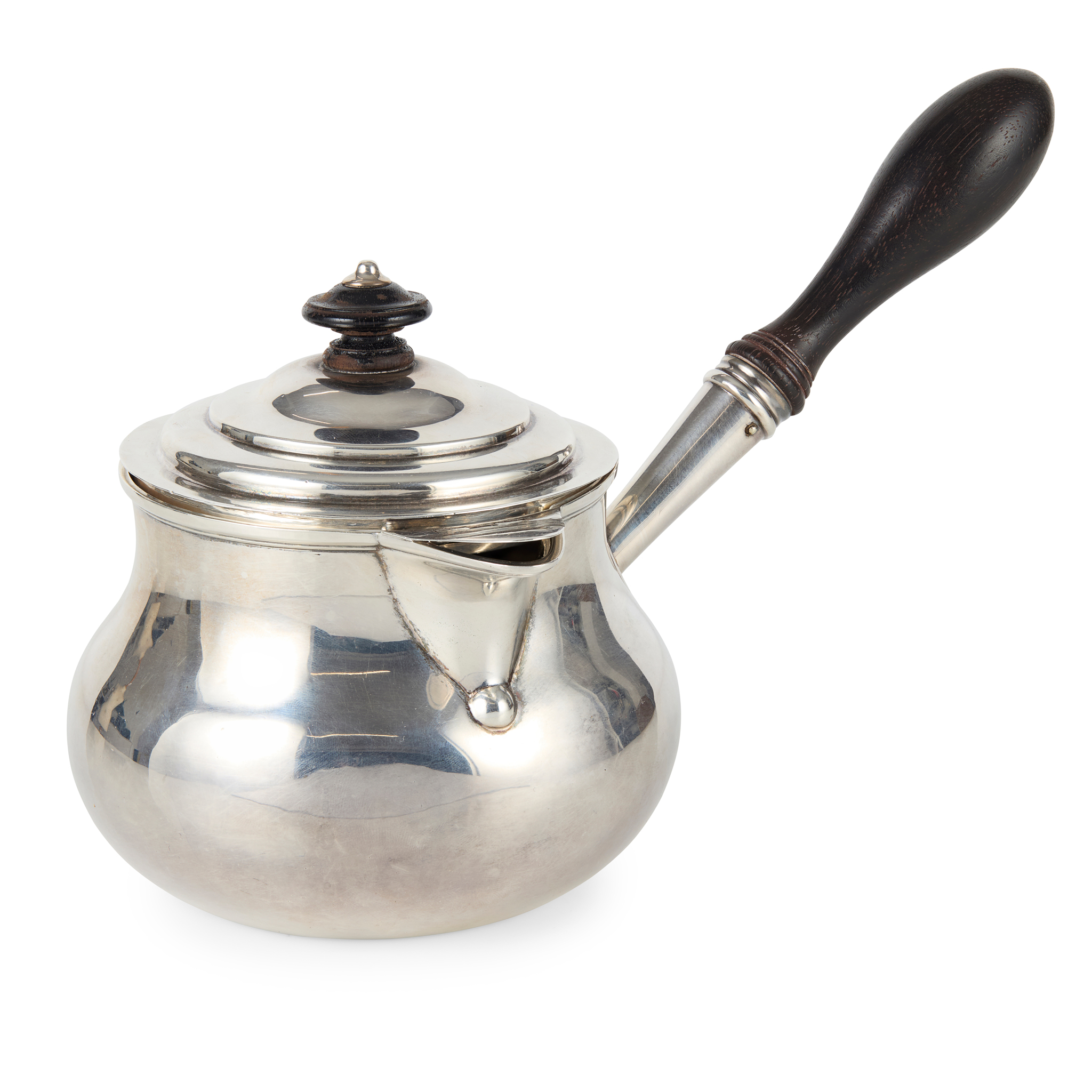 A GEORGE IV BRANDY PAN AND COVER