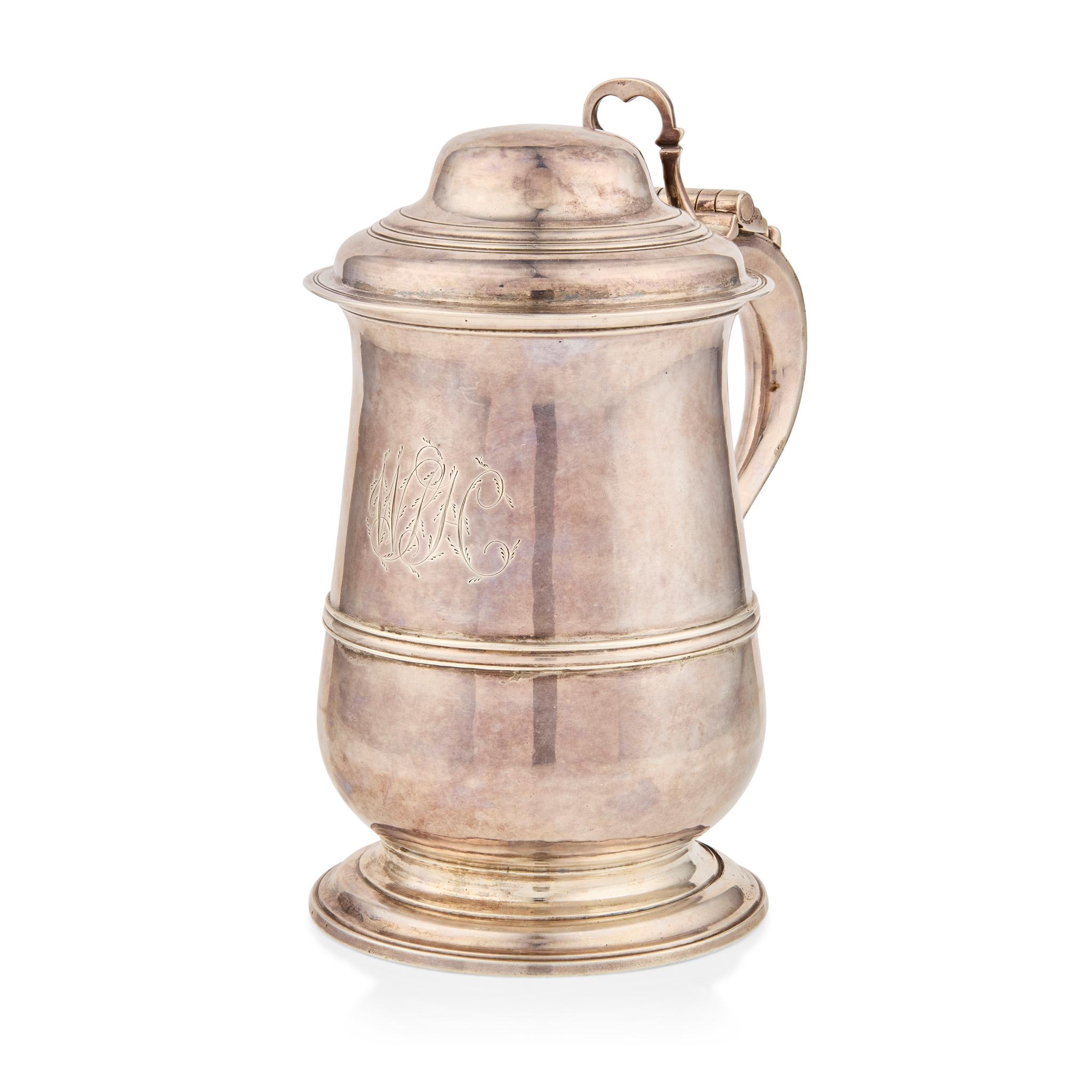 GEORGE III SILVER LIDDED TANKARD