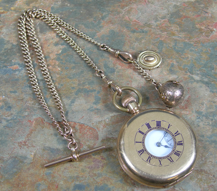 A rolled gold pocket watch,