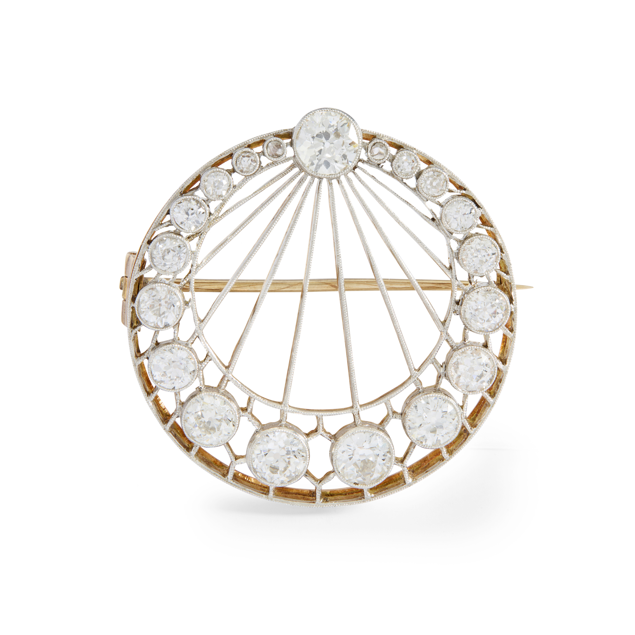 An early 20th century diamond brooch, circa 1910s