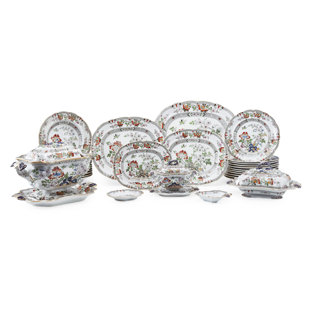 VICTORIAN IRONSTONE PART DINNER SERVICE