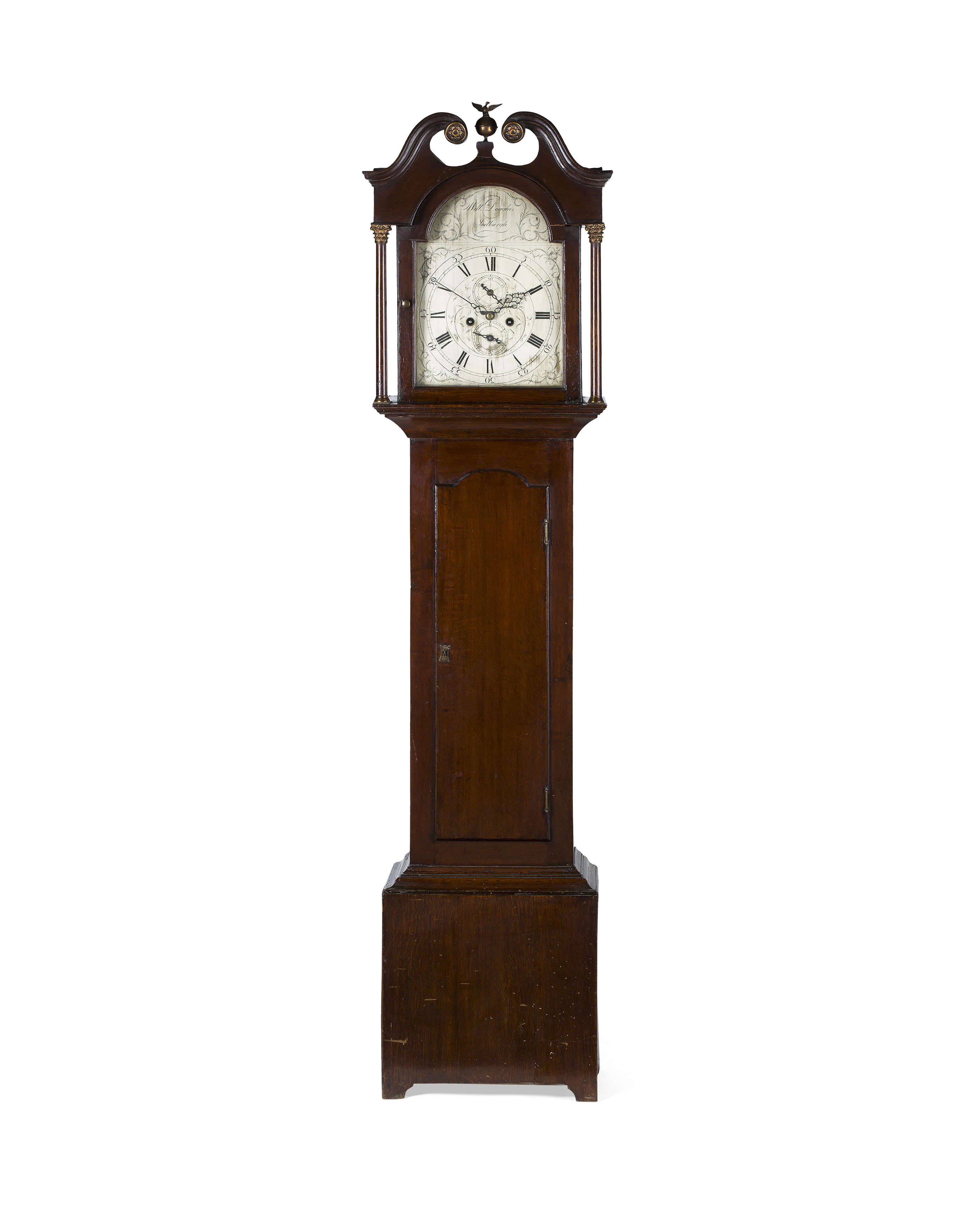 GEORGE III MAHOGANY LONGCASE CLOCK BY WILLIAM DOUGLAS, JEDBURGH