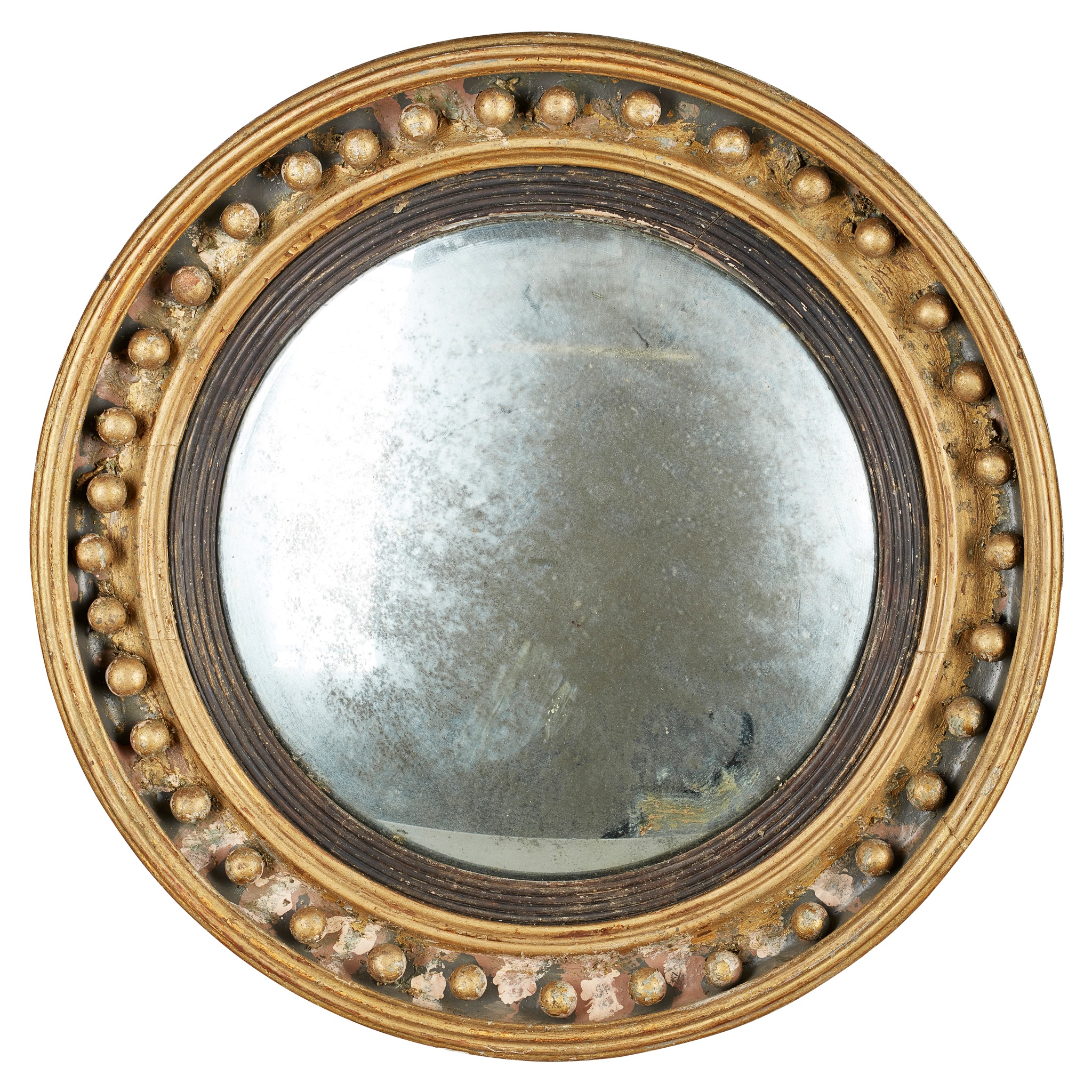 REGENCY GILTWOOD CONVEX MIRROR