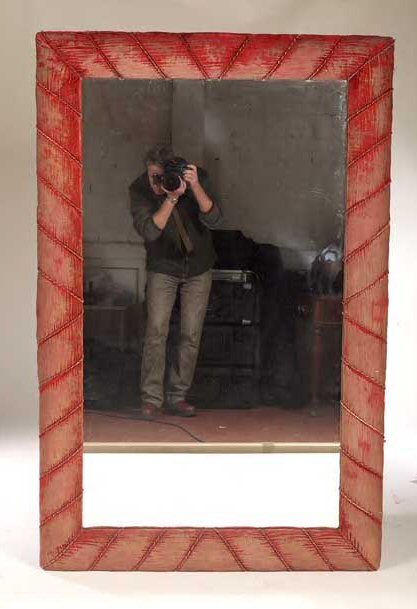 A Victorian mirror,