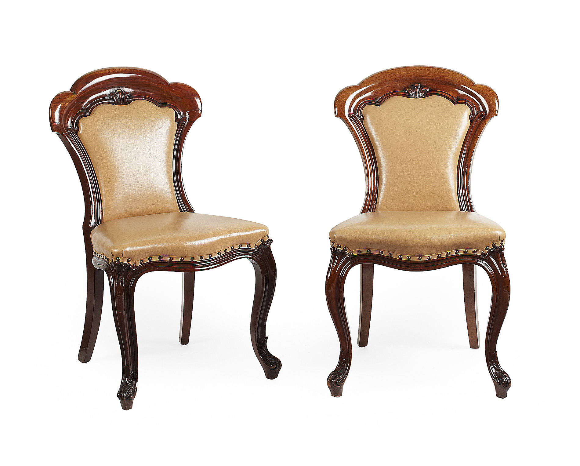 SET OF ELEVEN VICTORIAN MAHOGANY DINING CHAIRS