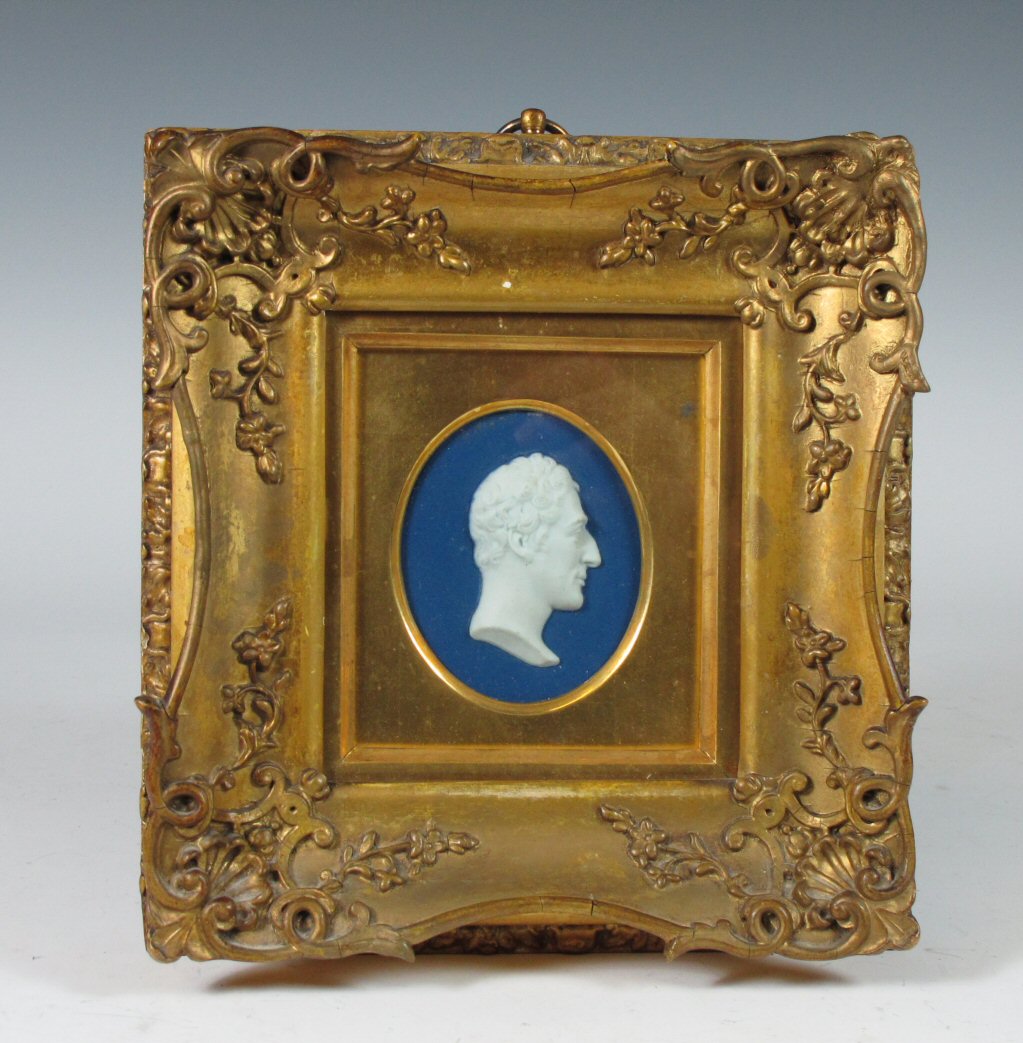 A 19th century portrait medallion of the Duke of Wellington