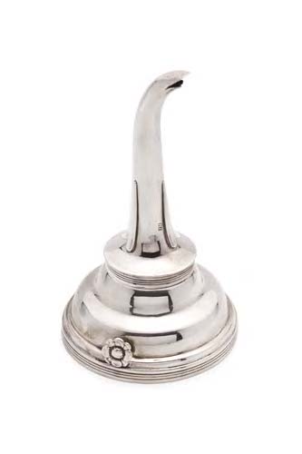 A Georgian Scottish silver wine funnel,