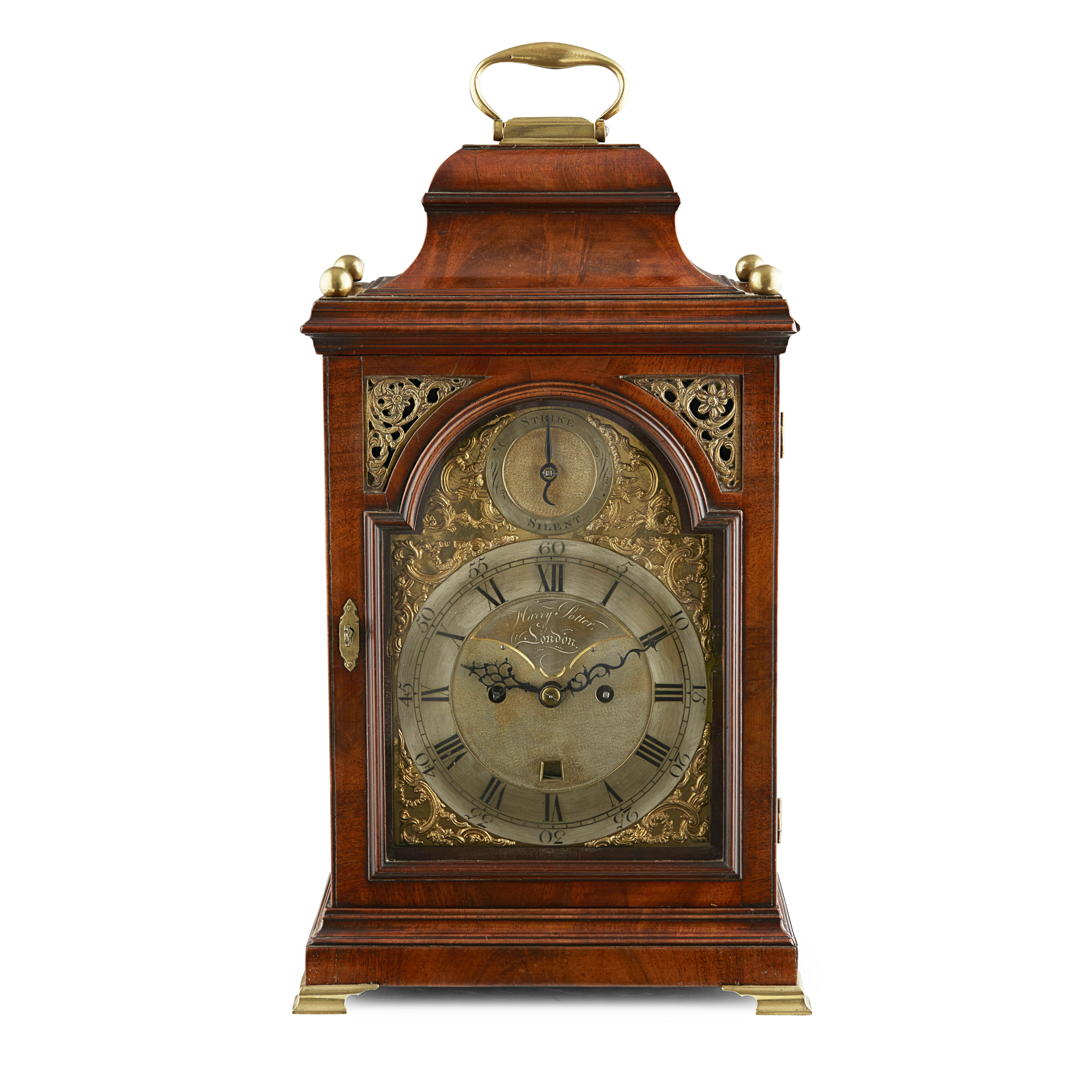 GEORGE III MAHOGANY HOUR REPEATING BRACKET CLOCK, HARRY POTTER, LONDON
